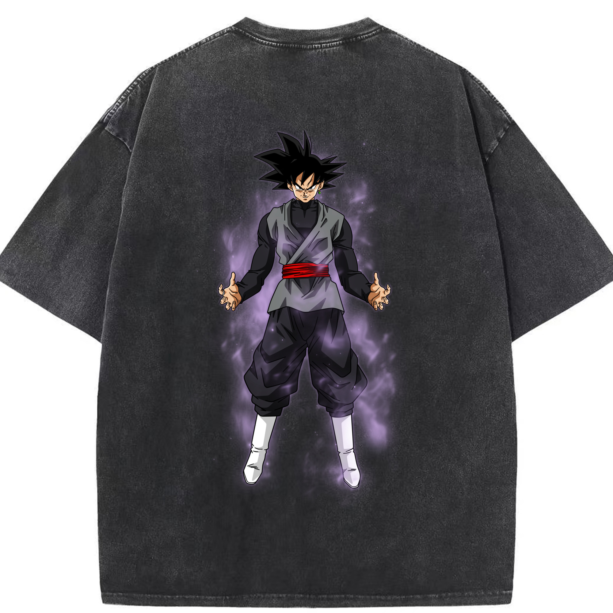 （画像用） ドラゴンボール ベジータ四世（Bejīta Yonsei）DRAGON BALL Vegeta IV 綿100% ヴィンテージ風 半袖Tシャツ（背面プリント）