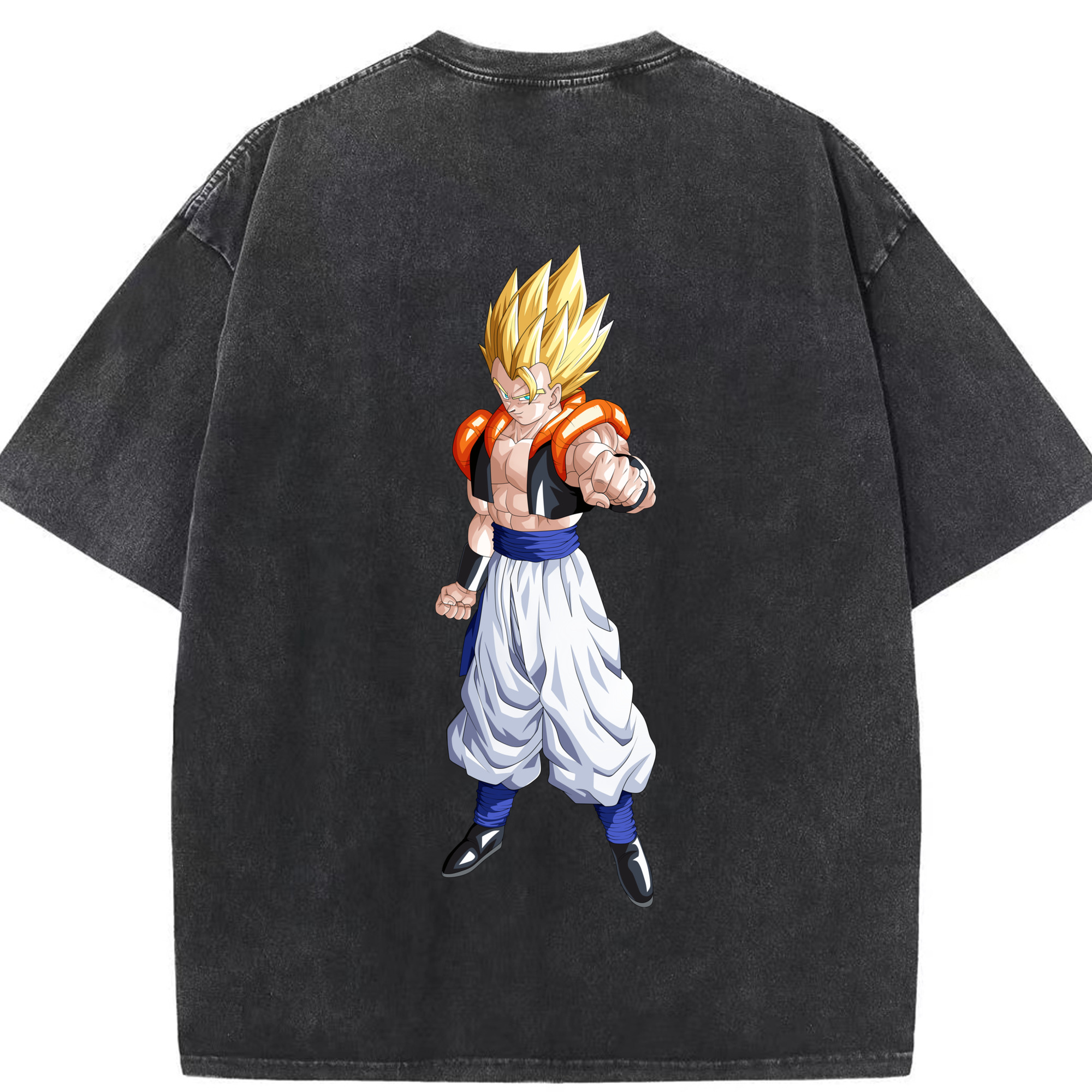 （画像用） ドラゴンボール ベジータ四世（Bejīta Yonsei）DRAGON BALL Vegeta IV 綿100% ヴィンテージ風 半袖Tシャツ（背面プリント）