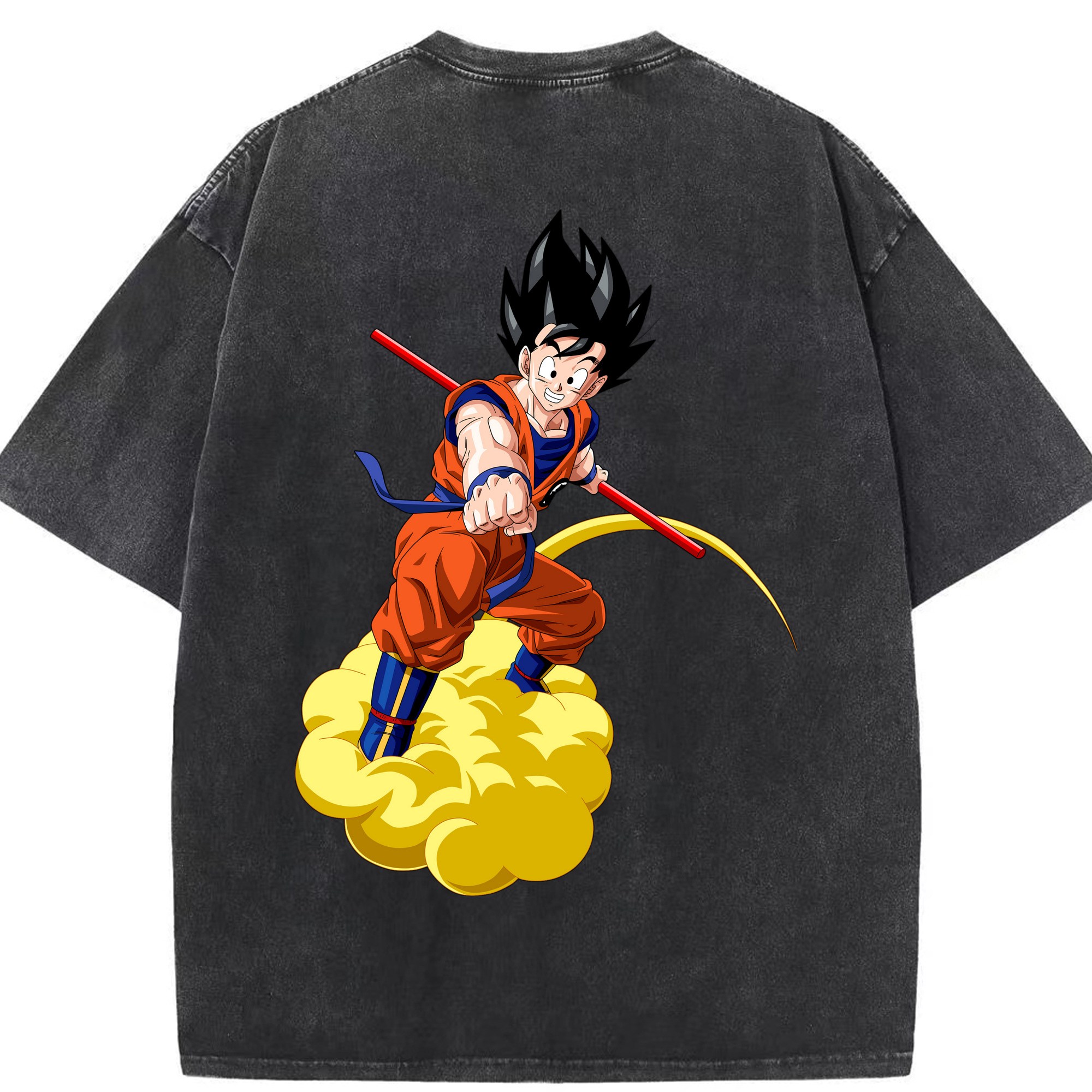 （画像用） ドラゴンボール 孫 悟飯（そんごはん）DRAGON BALL Son Gohan 綿100% ヴィンテージ風 半袖Tシャツ（背面プリント）