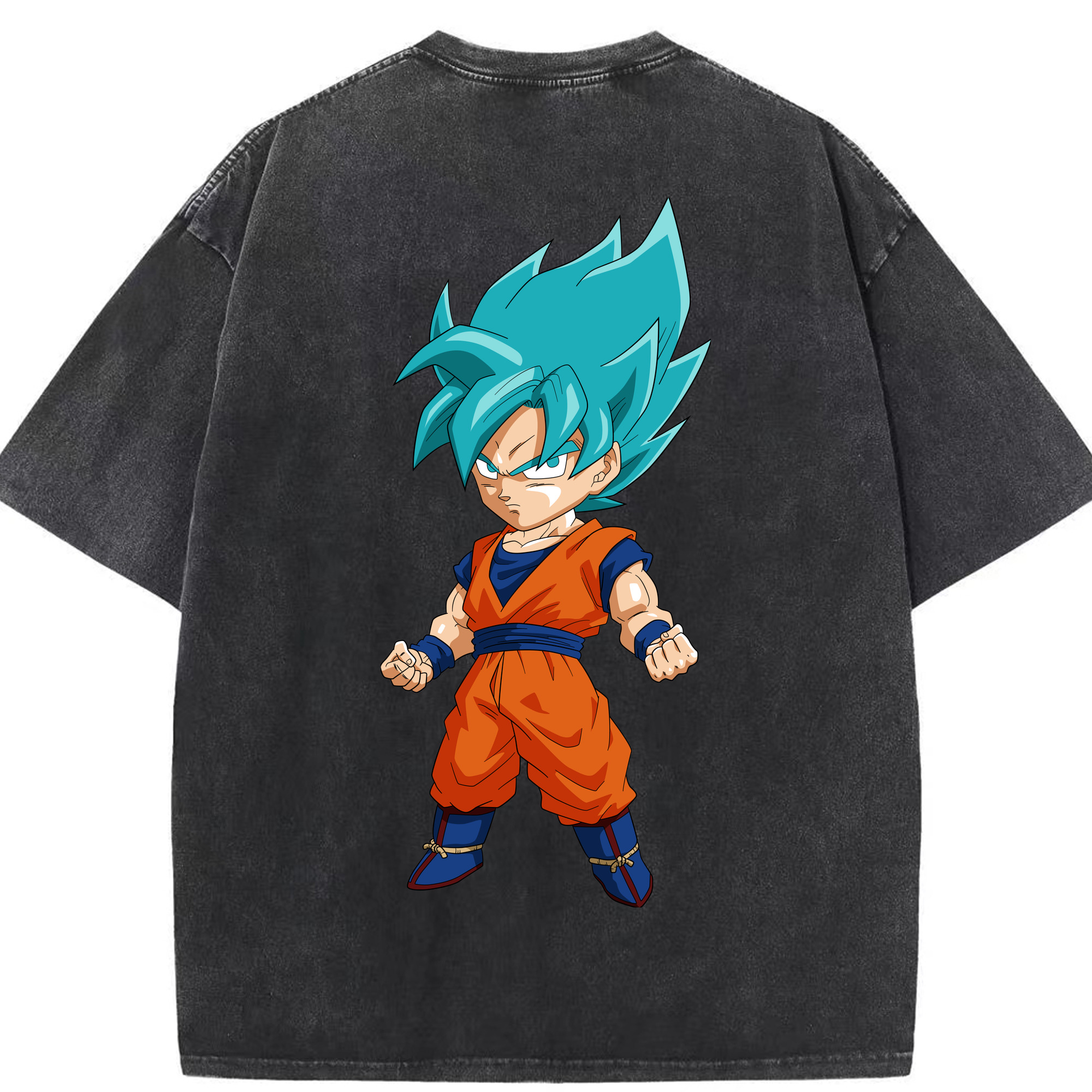 （画像用） ドラゴンボール 孫 悟飯（そんごはん）DRAGON BALL Son Gohan 綿100% ヴィンテージ風 半袖Tシャツ（背面プリント）