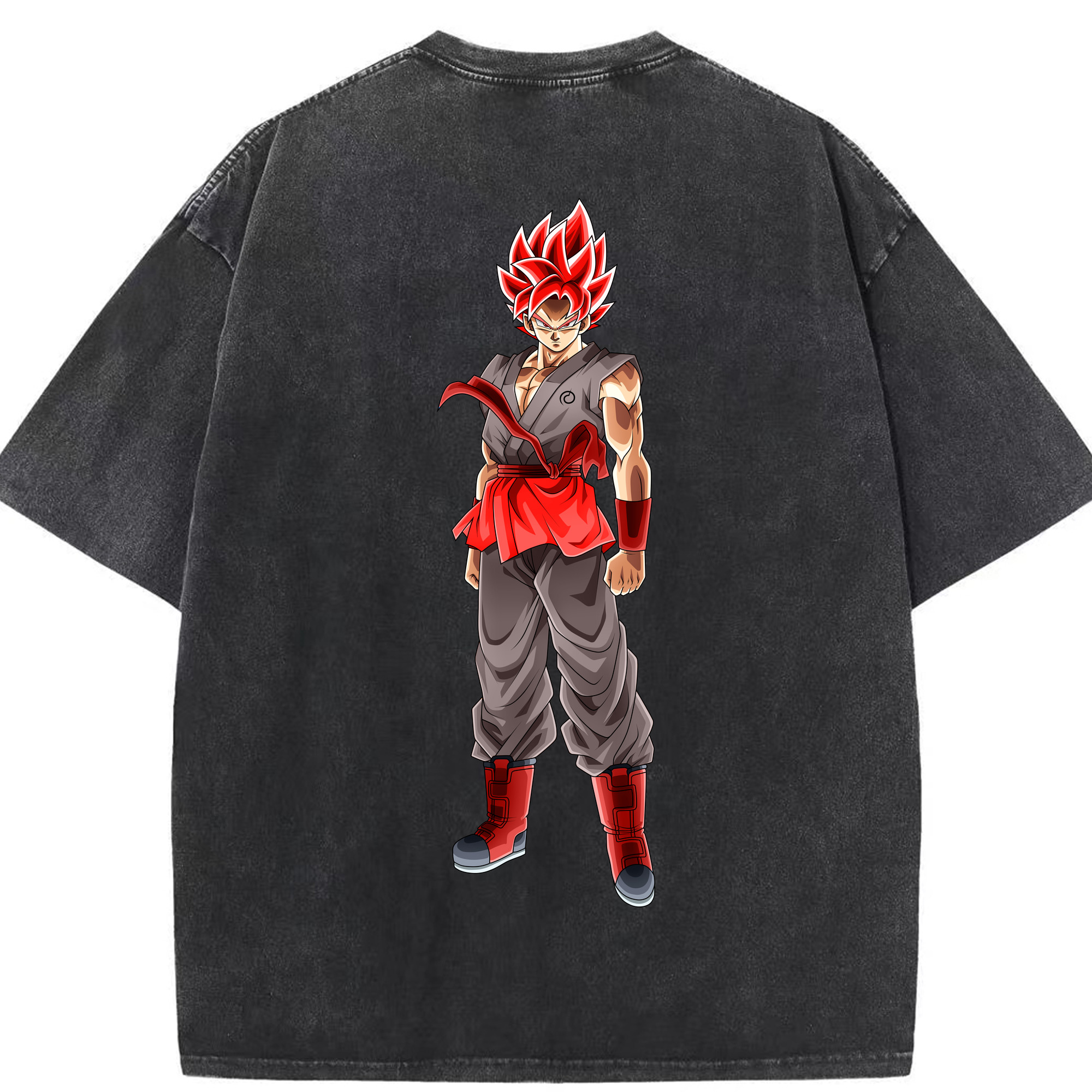 （画像用） ドラゴンボール 孫 悟飯（そんごはん）DRAGON BALL Son Gohan 綿100% ヴィンテージ風 半袖Tシャツ（背面プリント）