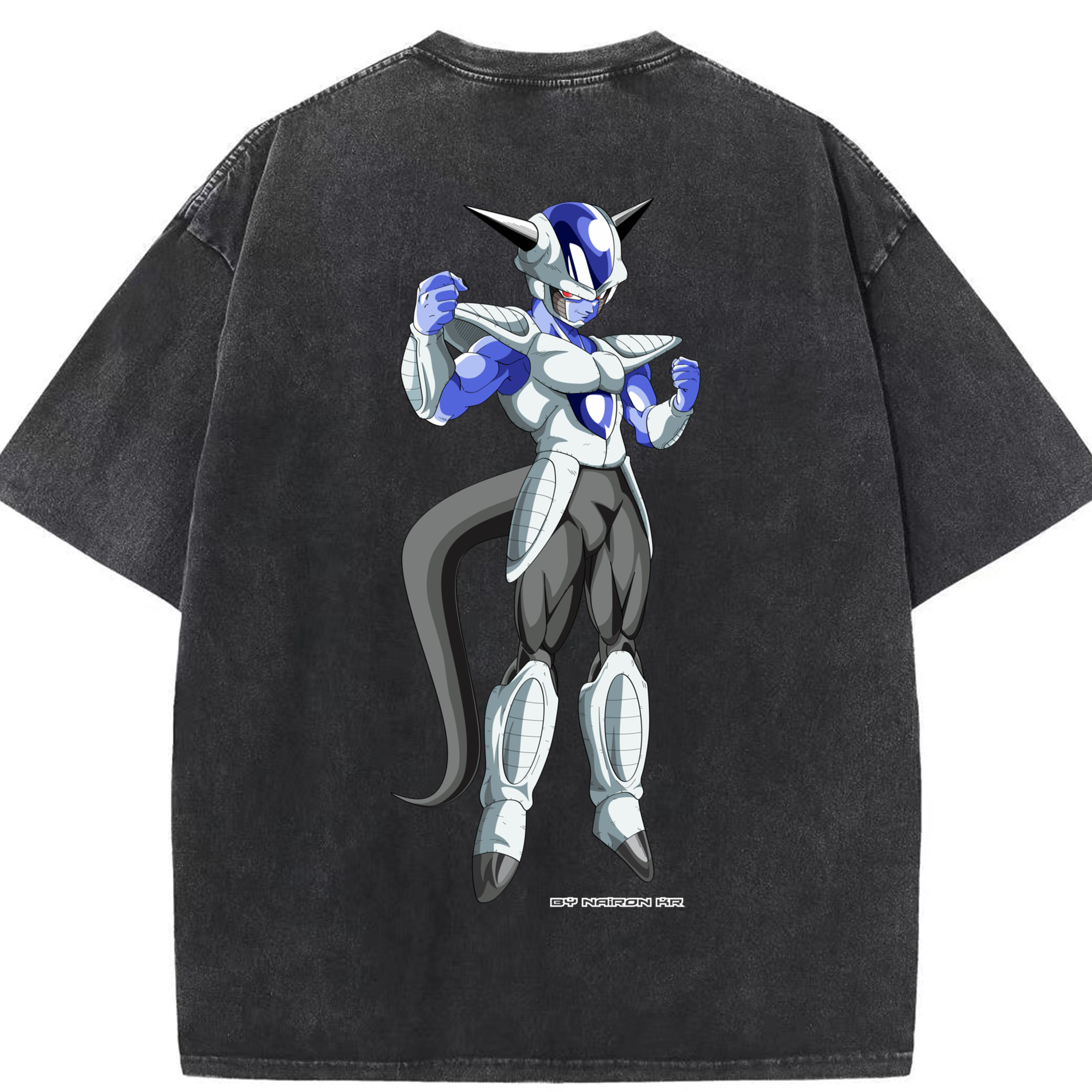 （画像用） ドラゴンボール フリーザ DRAGON BALL Frieza 綿100% ヴィンテージ風 半袖Tシャツ（背面プリント）