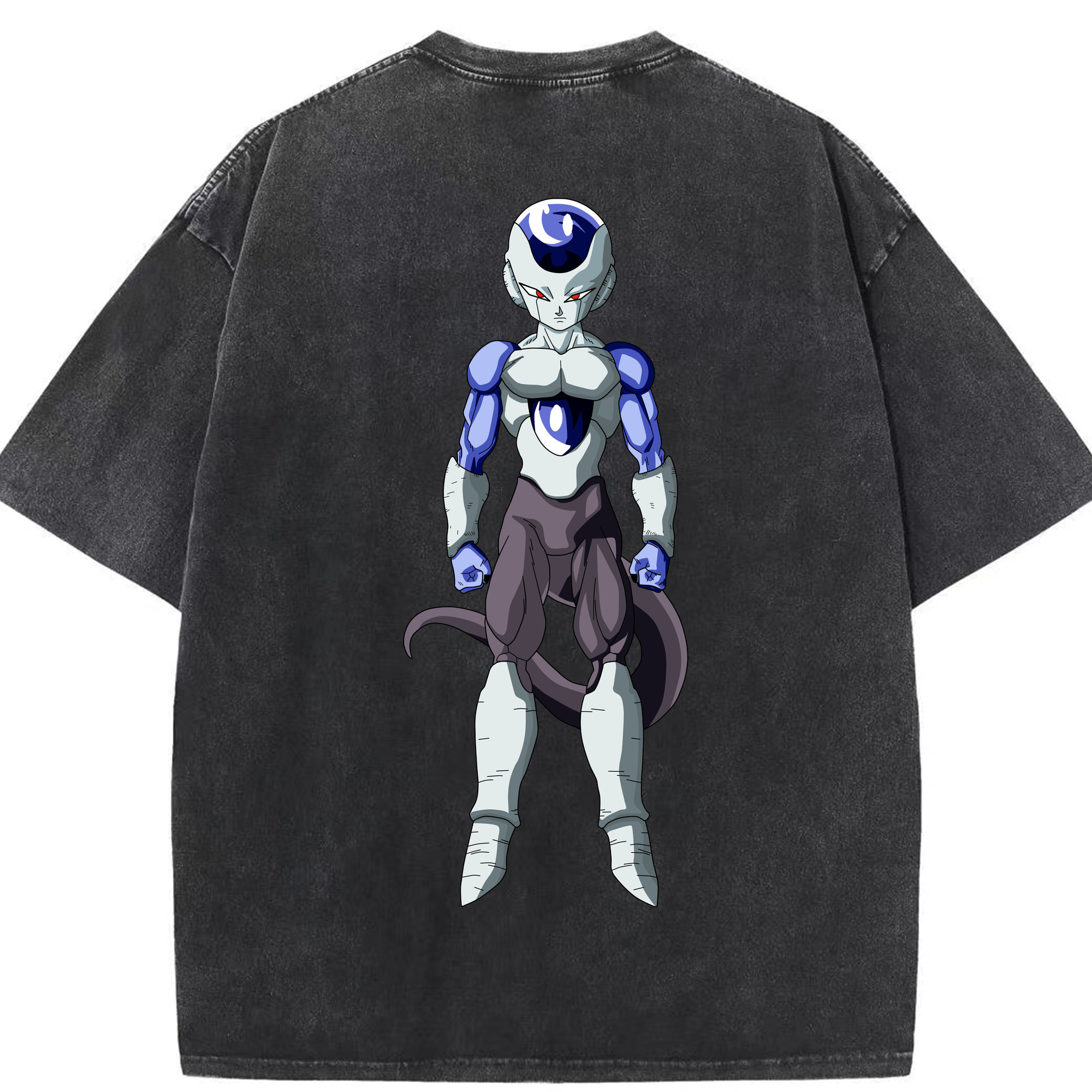 （画像用） ドラゴンボール フリーザ DRAGON BALL Frieza 綿100% ヴィンテージ風 半袖Tシャツ（背面プリント）
