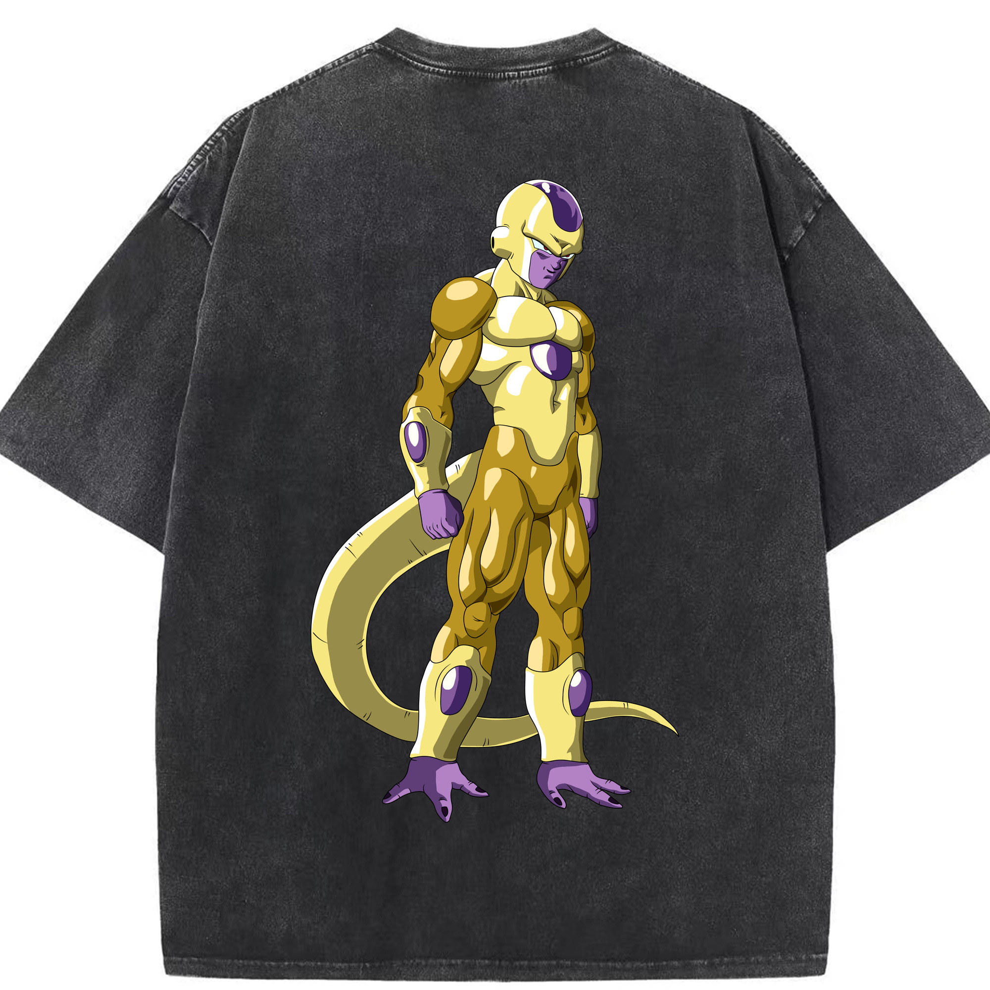 （画像用） ドラゴンボール フリーザ DRAGON BALL Frieza 綿100% ヴィンテージ風 半袖Tシャツ（背面プリント）