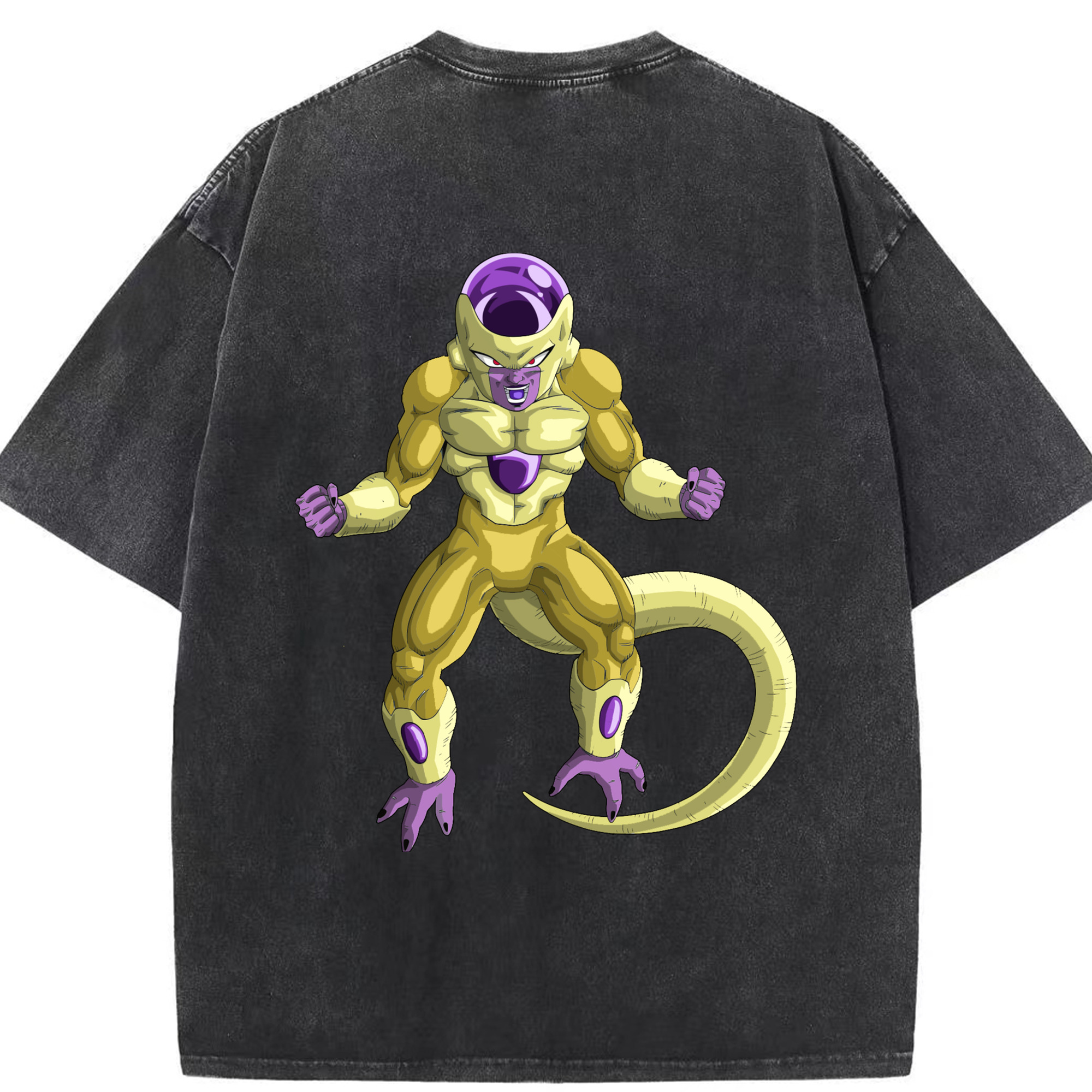 （画像用） ドラゴンボール フリーザ DRAGON BALL Frieza 綿100% ヴィンテージ風 半袖Tシャツ（背面プリント）