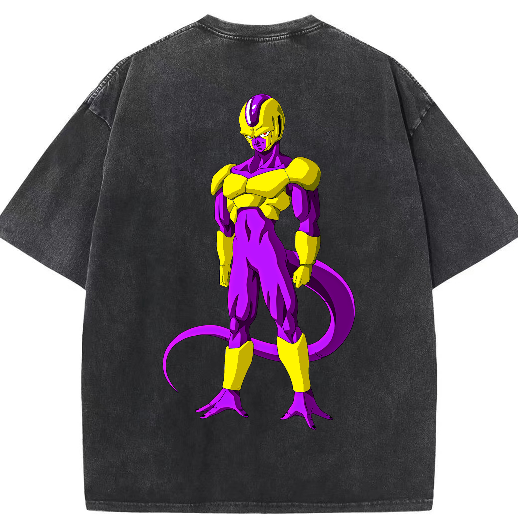 （画像用） ドラゴンボール フリーザ DRAGON BALL Frieza 綿100% ヴィンテージ風 半袖Tシャツ（背面プリント）