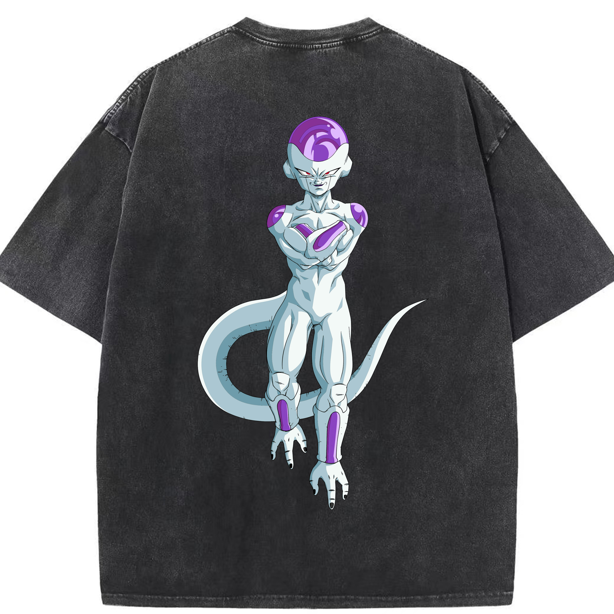 （画像用） ドラゴンボール フリーザ DRAGON BALL Frieza 綿100% ヴィンテージ風 半袖Tシャツ（背面プリント）