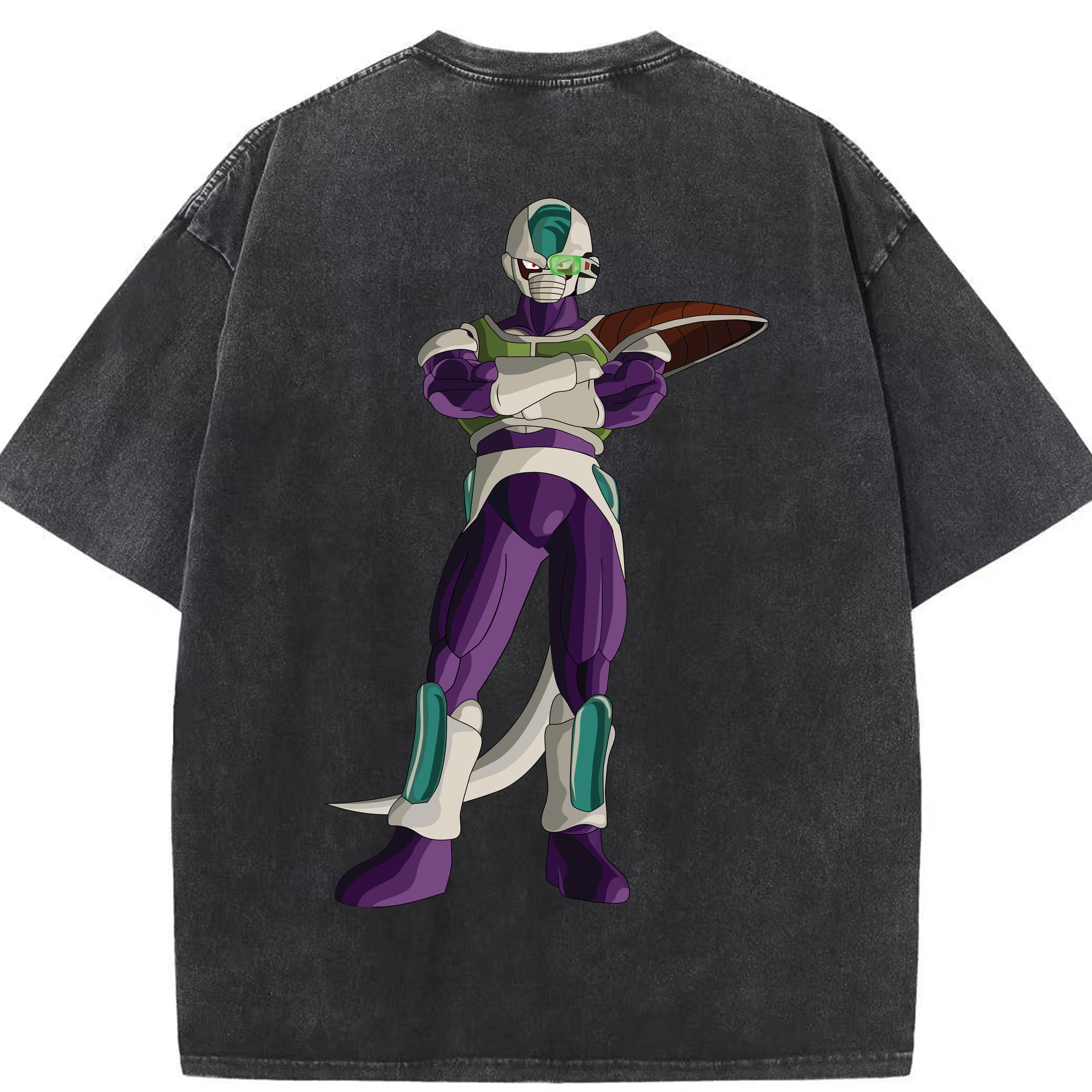 （画像用） ドラゴンボール フリーザ DRAGON BALL Frieza 綿100% ヴィンテージ風 半袖Tシャツ（背面プリント）