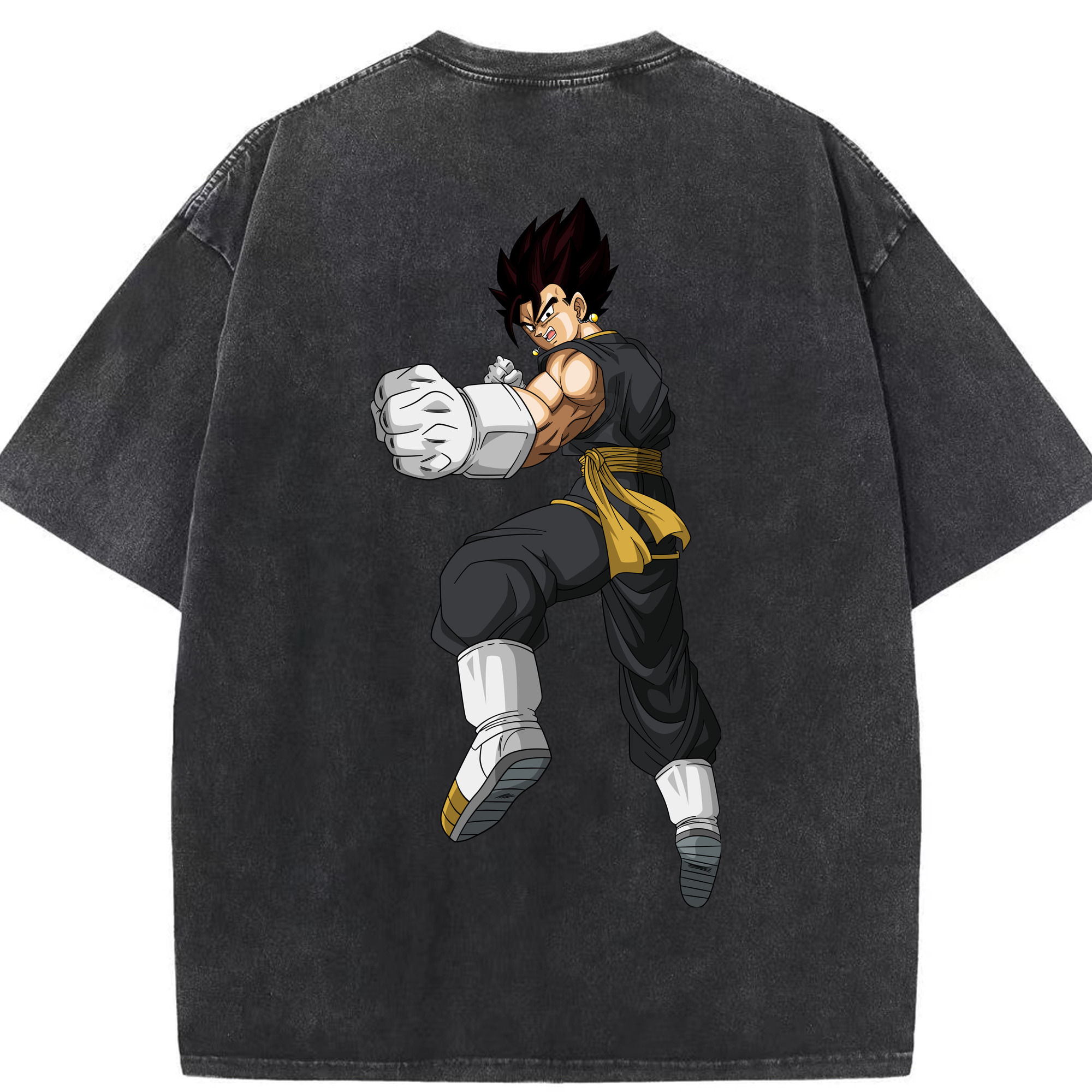 （画像用） ドラゴンボール ベジット DRAGON BALL Vegetto 綿100% ヴィンテージ風 半袖Tシャツ（背面プリント）