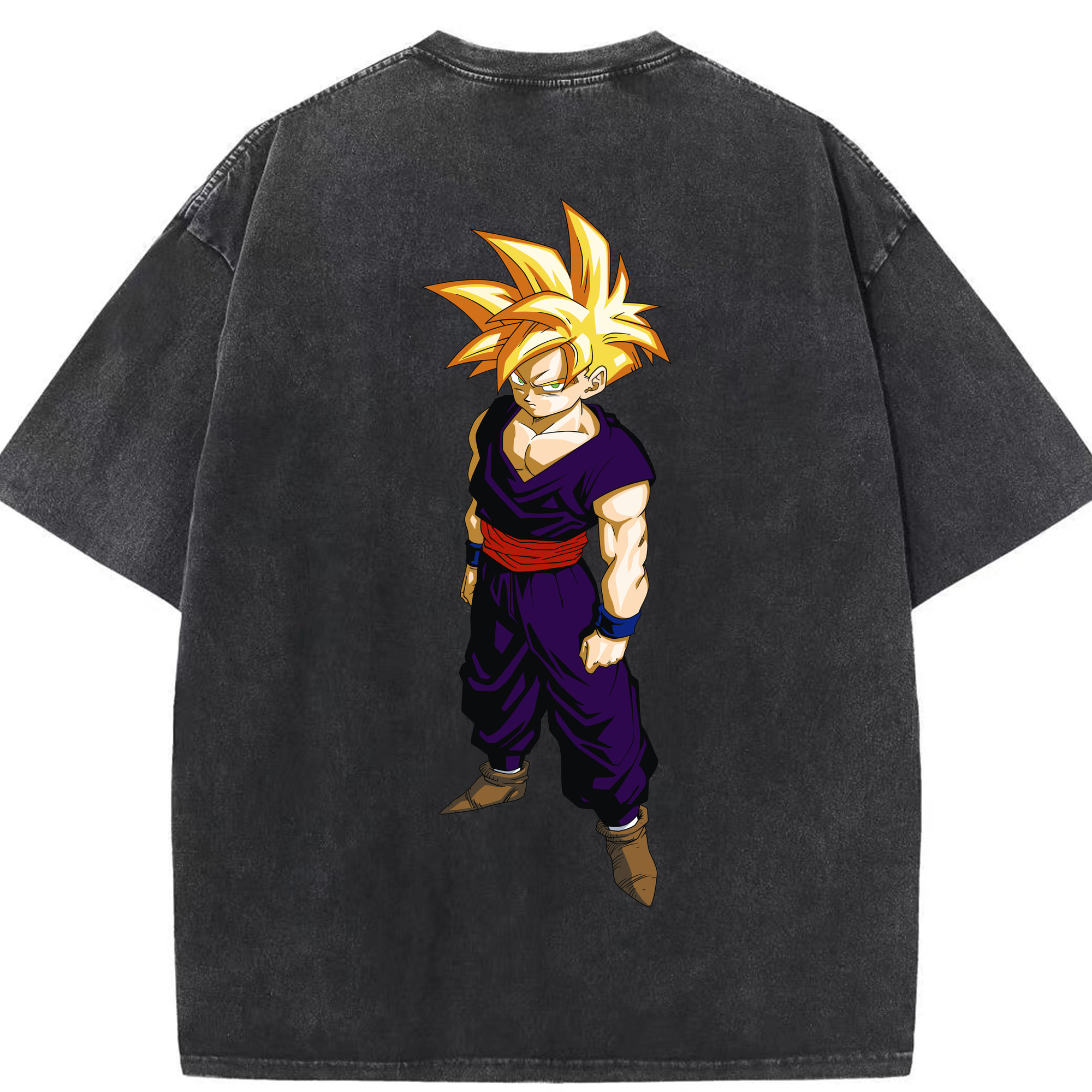 （画像用） ドラゴンボール ベジット DRAGON BALL Vegetto 綿100% ヴィンテージ風 半袖Tシャツ（背面プリント）