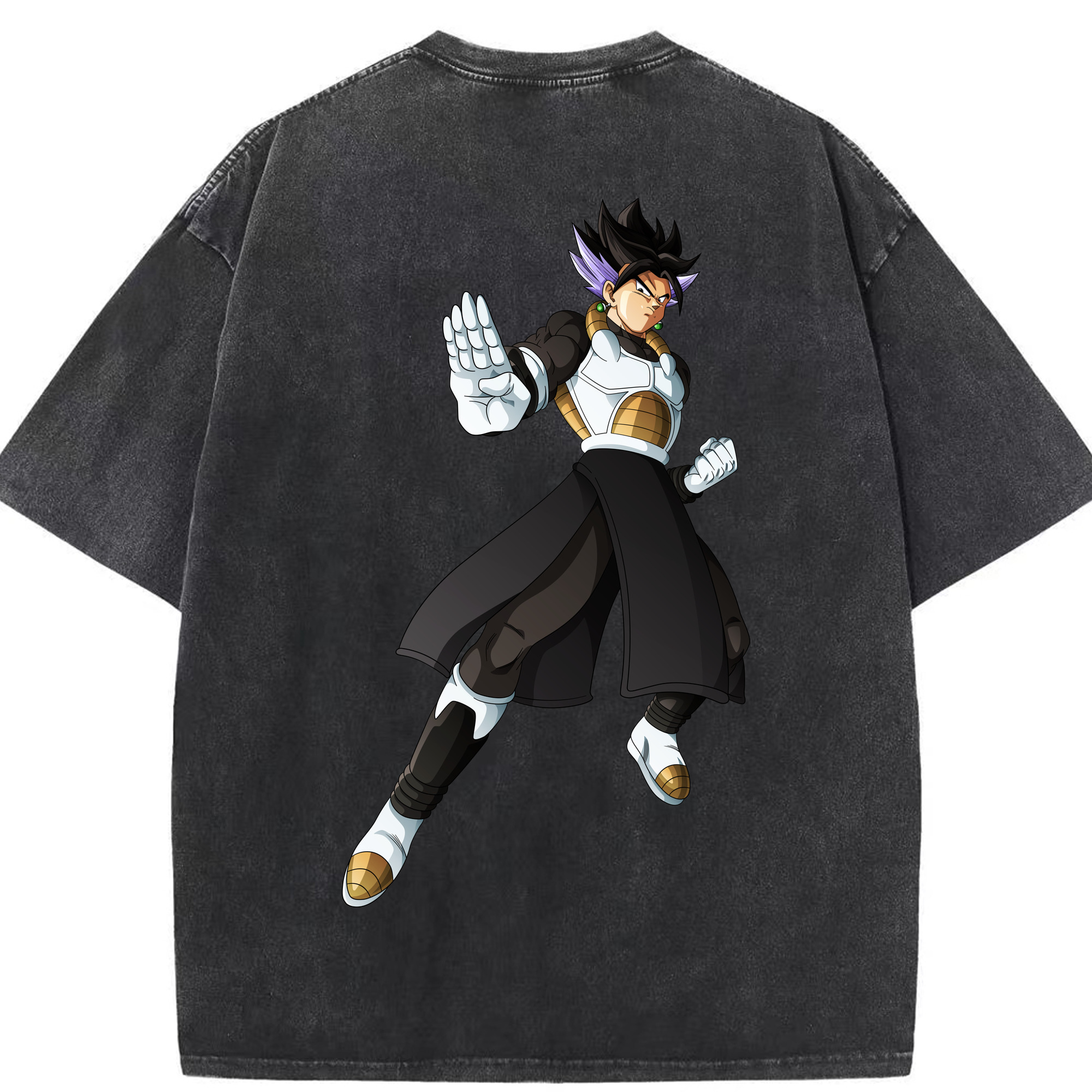 （画像用） ドラゴンボール ベジット DRAGON BALL Vegetto 綿100% ヴィンテージ風 半袖Tシャツ（背面プリント）