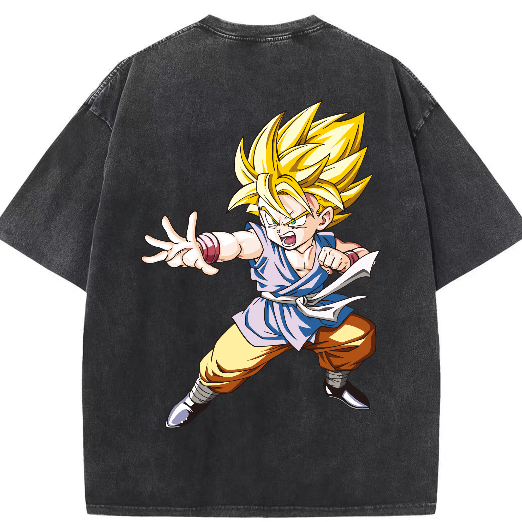 （画像用） ドラゴンボール ベジット DRAGON BALL Vegetto 綿100% ヴィンテージ風 半袖Tシャツ（背面プリント）