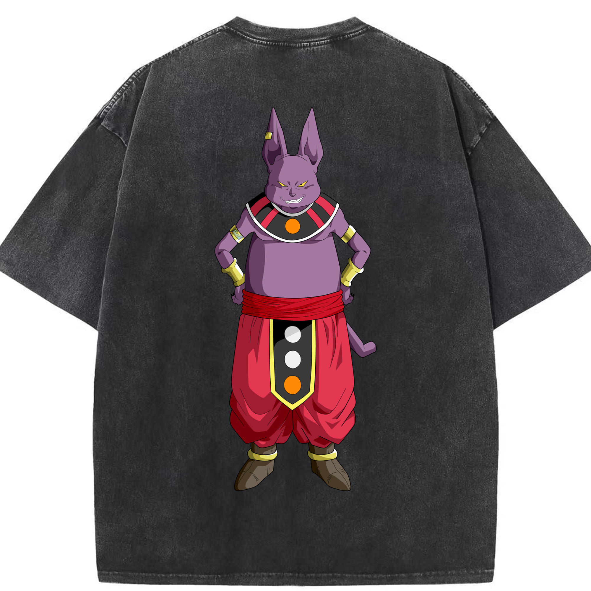 （画像用） ドラゴンボール シャンパ DRAGON BALL Champa 綿100% ヴィンテージ風 半袖Tシャツ（背面プリント）