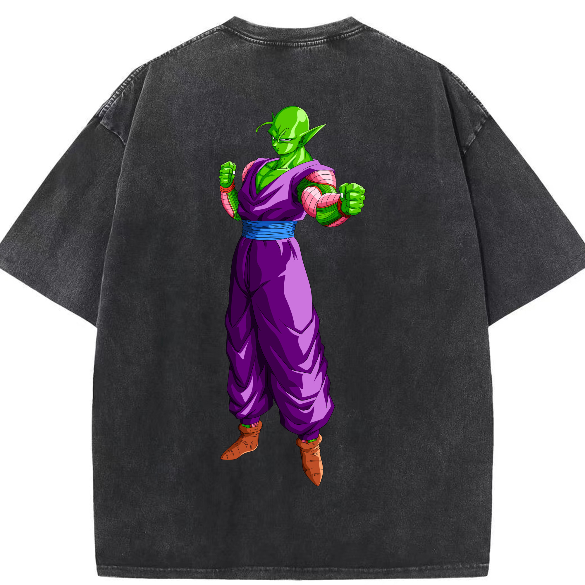 （画像用） ドラゴンボール ピッコロ DRAGON BALL Piccolo 綿100% ヴィンテージ風 半袖Tシャツ（背面プリント）