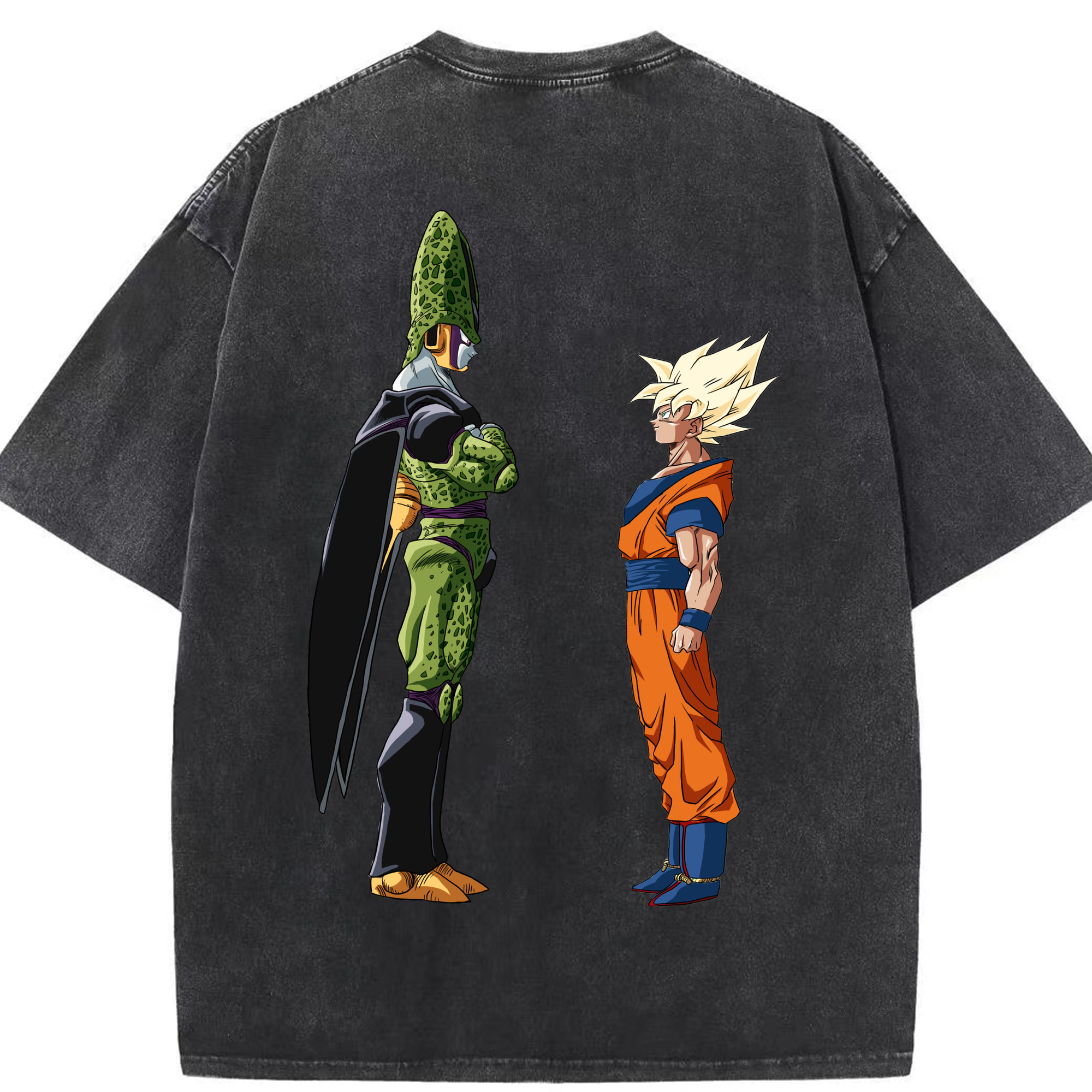 （画像用） ドラゴンボール DRAGON BALL 綿100% ヴィンテージ風 半袖Tシャツ（背面プリント）