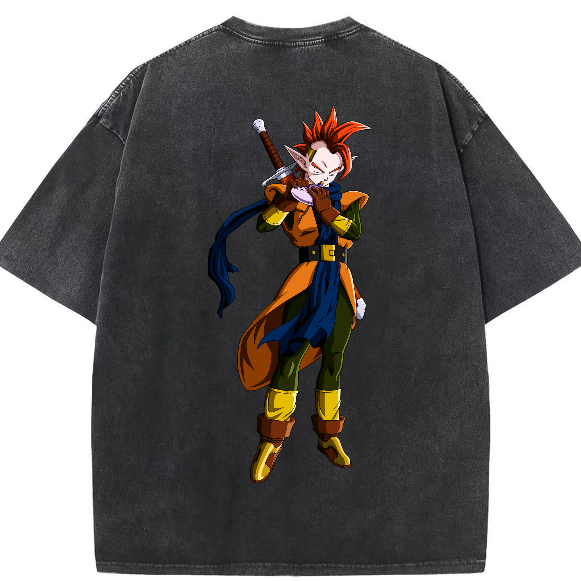 （画像用） ドラゴンボール DRAGON BALL 綿100% ヴィンテージ風 半袖Tシャツ（背面プリント）