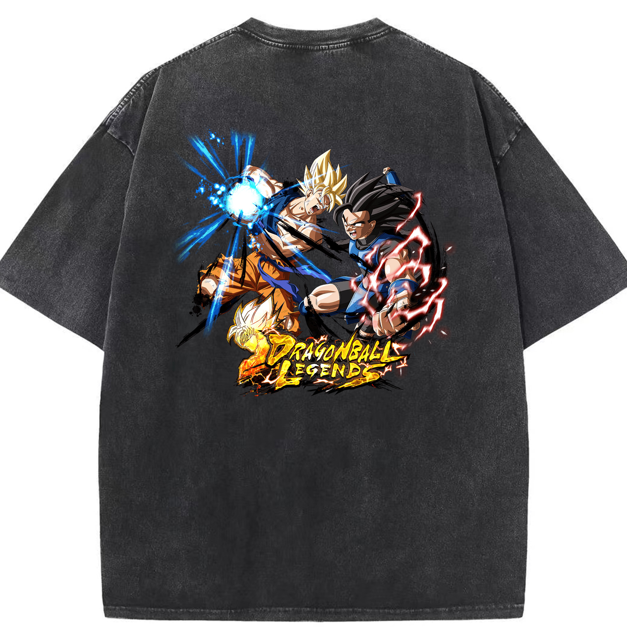 （画像用） ドラゴンボール DRAGON BALL 綿100% ヴィンテージ風 半袖Tシャツ（背面プリント）