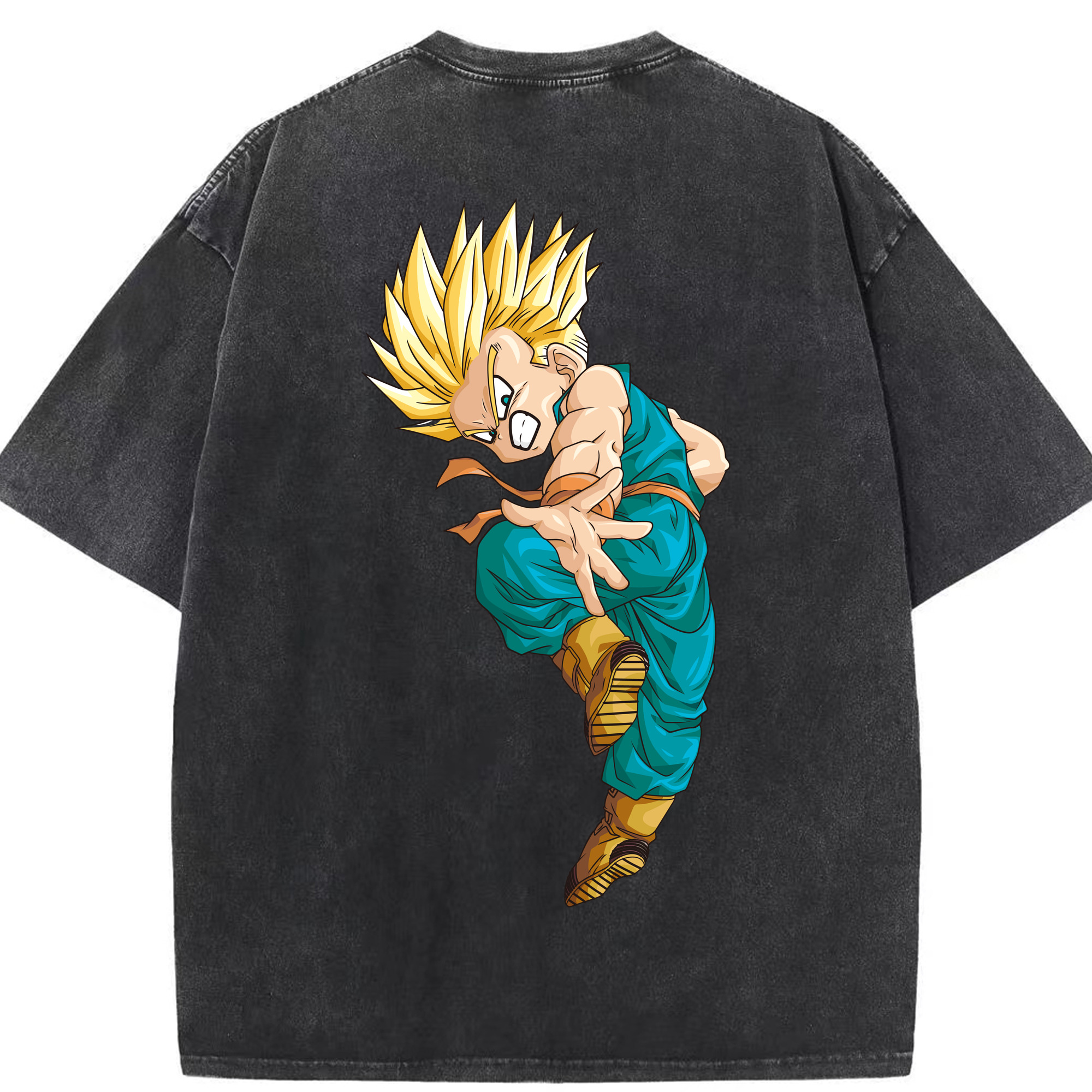 （画像用） ドラゴンボール DRAGON BALL 綿100% ヴィンテージ風 半袖Tシャツ（背面プリント）