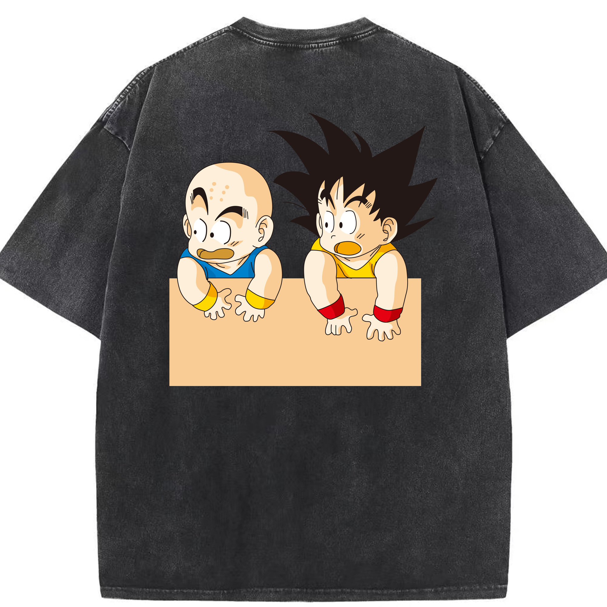 （画像用） ドラゴンボール 孫悟空（そん ごくう）Son Goku カカロット DRAGON BALL Kakarotto 綿100% ヴィンテージ風 半袖Tシャツ（背面プリント）