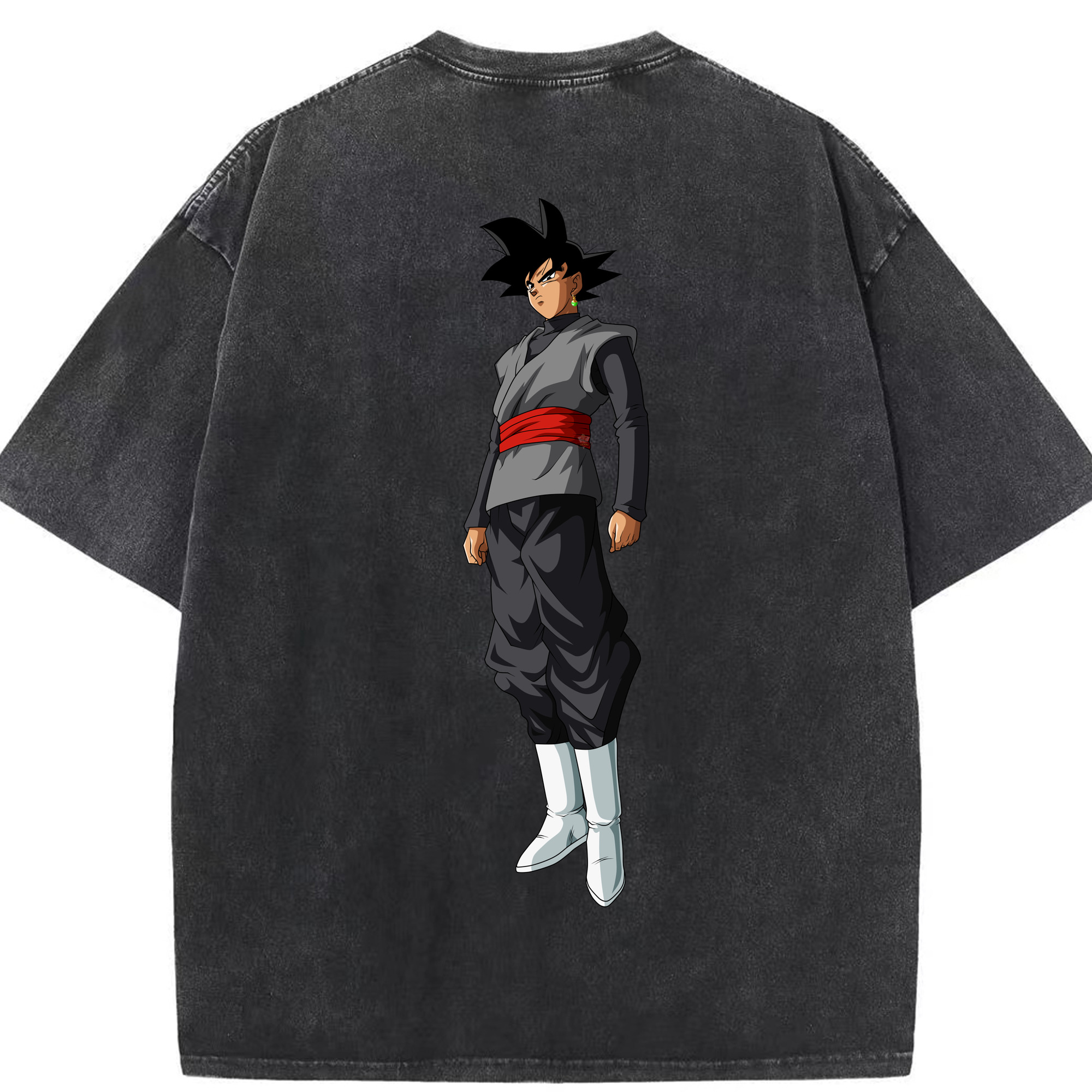 （画像用） ドラゴンボール ベジータ四世（Bejīta Yonsei）DRAGON BALL Vegeta IV 綿100% ヴィンテージ風 半袖Tシャツ（背面プリント）