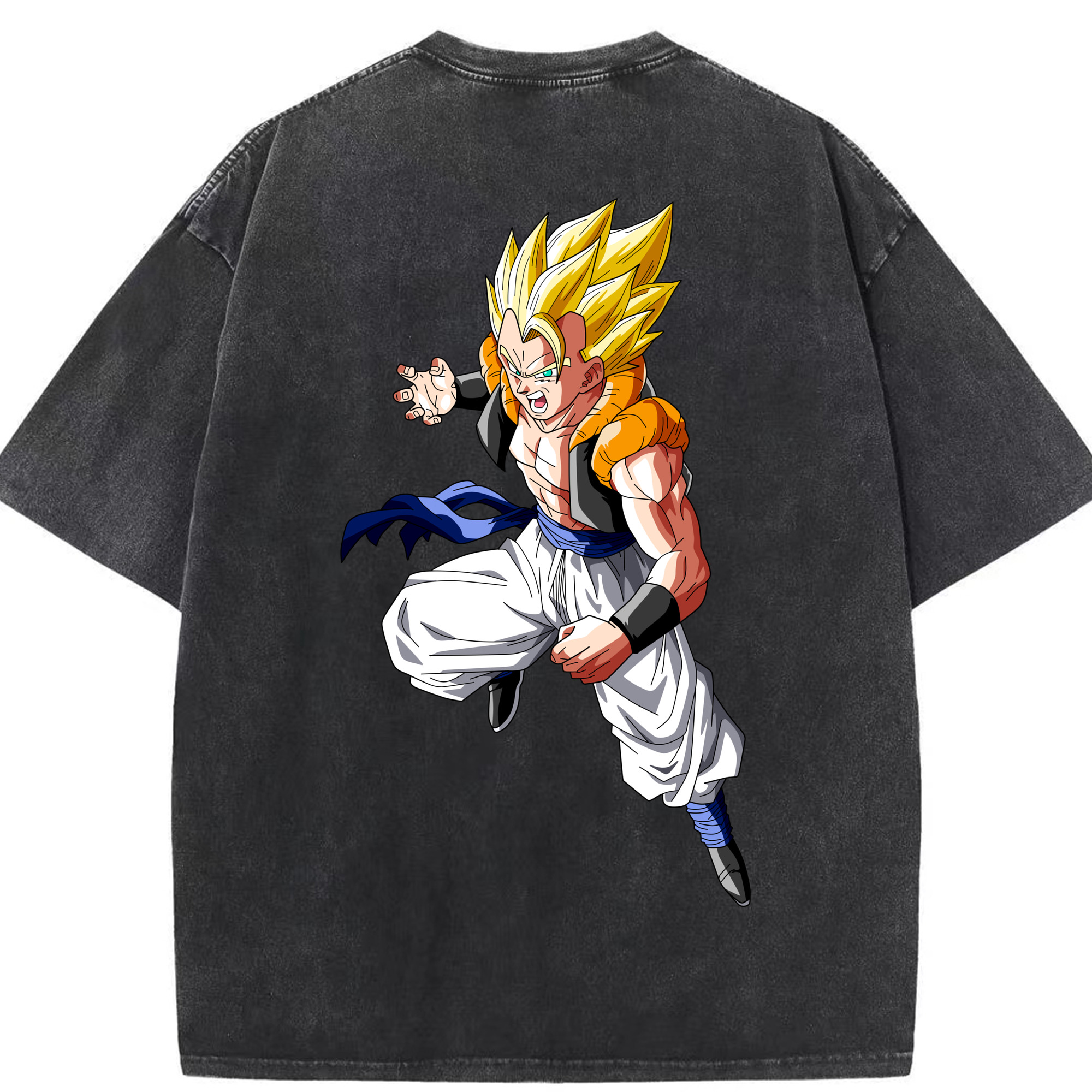 （画像用） ドラゴンボール ベジータ四世（Bejīta Yonsei）DRAGON BALL Vegeta IV 綿100% ヴィンテージ風 半袖Tシャツ（背面プリント）