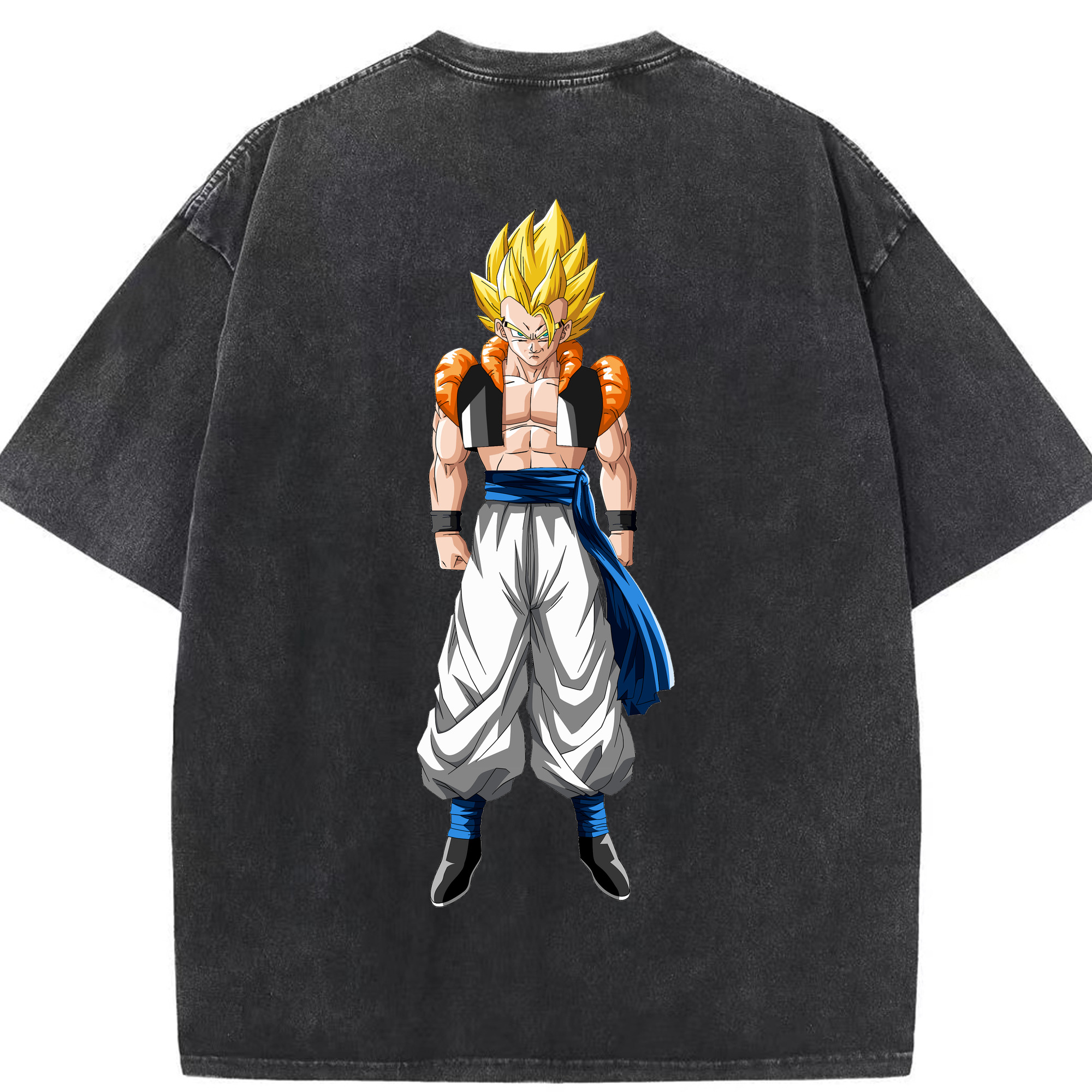 （画像用） ドラゴンボール ベジータ四世（Bejīta Yonsei）DRAGON BALL Vegeta IV 綿100% ヴィンテージ風 半袖Tシャツ（背面プリント）