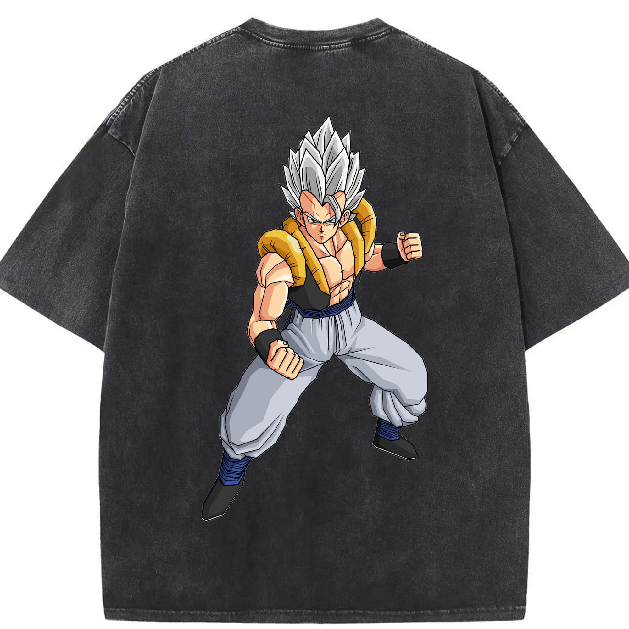 （画像用） ドラゴンボール ベジータ四世（Bejīta Yonsei）DRAGON BALL Vegeta IV 綿100% ヴィンテージ風 半袖Tシャツ（背面プリント）