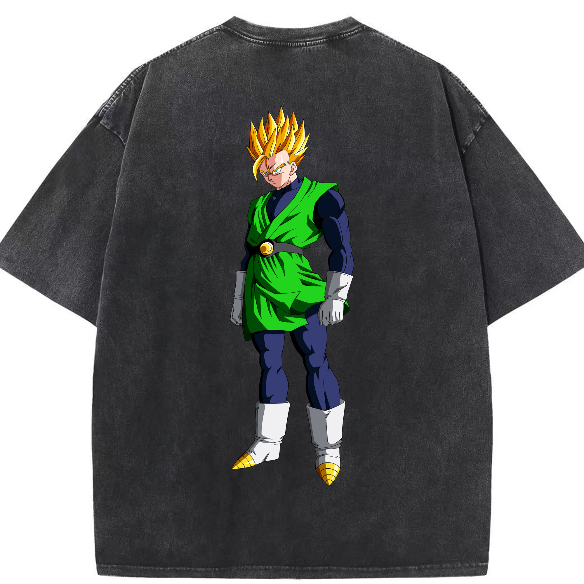 （画像用） ドラゴンボール 孫 悟飯（そんごはん）DRAGON BALL Son Gohan 綿100% ヴィンテージ風 半袖Tシャツ（背面プリント）