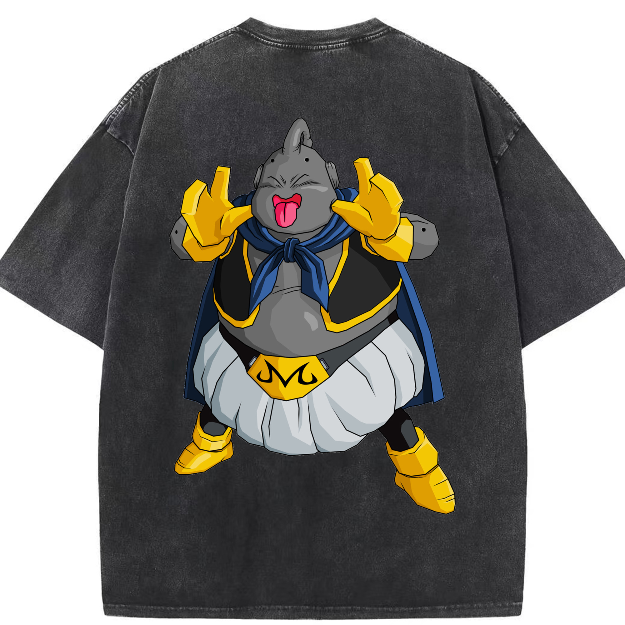 （画像用） ドラゴンボール 魔人ブウ DRAGON BALL Majin Buu 綿100% ヴィンテージ風 半袖Tシャツ（背面プリント）