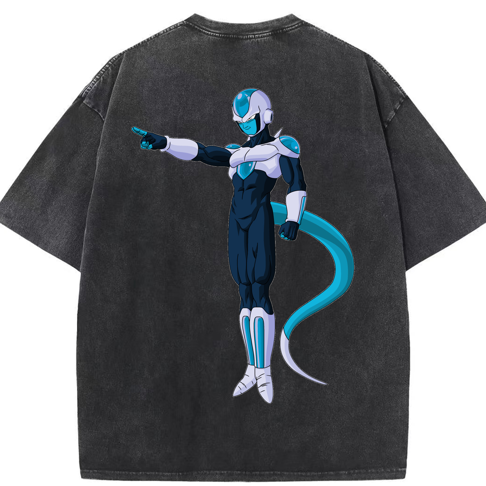 （画像用） ドラゴンボール フリーザ DRAGON BALL Frieza 綿100% ヴィンテージ風 半袖Tシャツ（背面プリント）