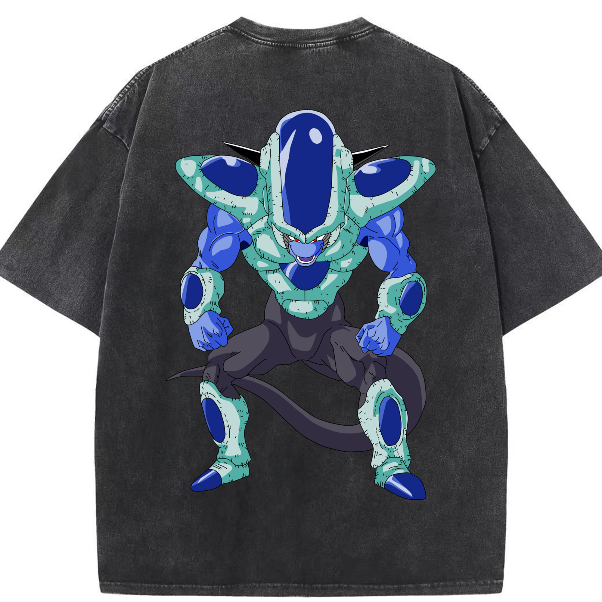 （画像用） ドラゴンボール フリーザ DRAGON BALL Frieza 綿100% ヴィンテージ風 半袖Tシャツ（背面プリント）