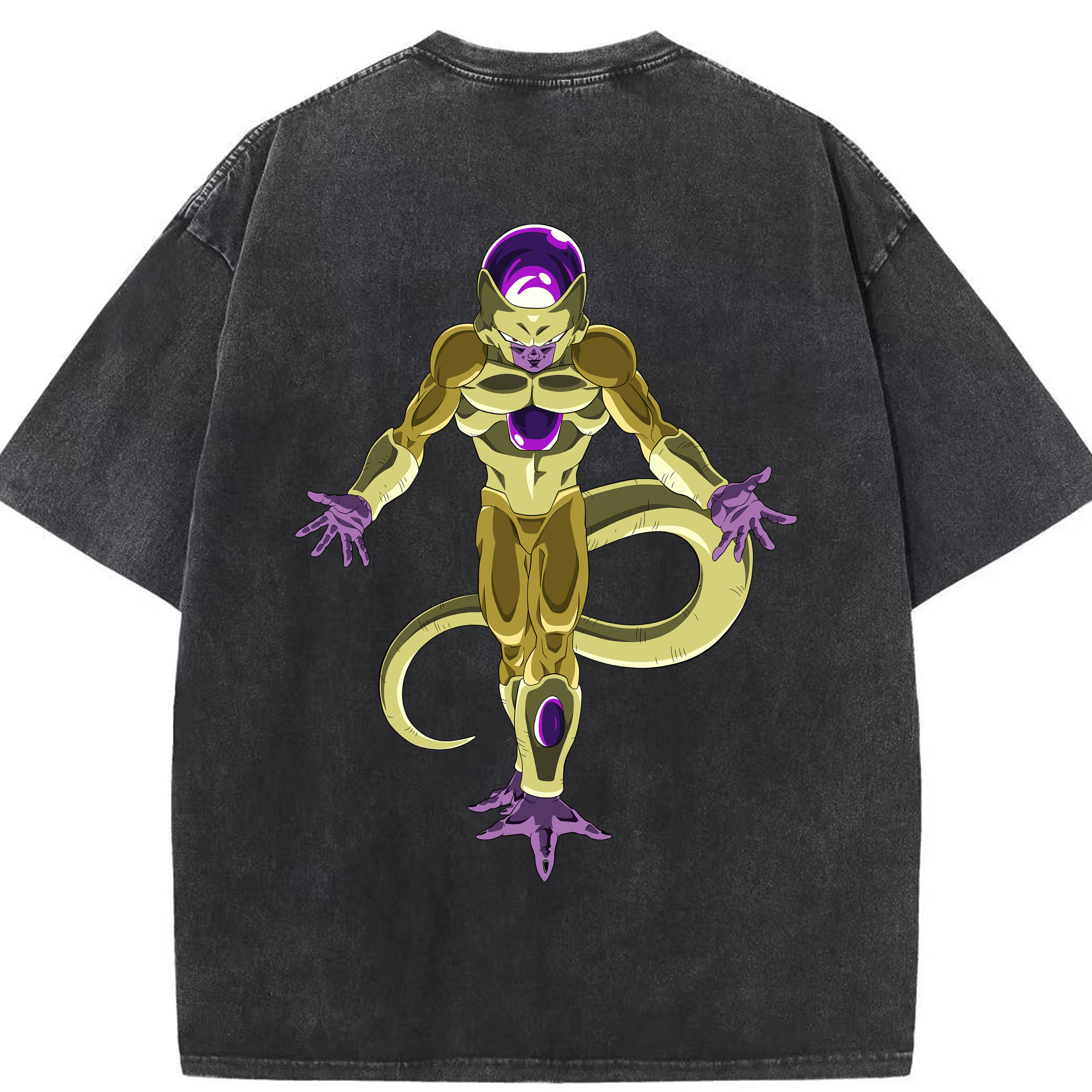 （画像用） ドラゴンボール フリーザ DRAGON BALL Frieza 綿100% ヴィンテージ風 半袖Tシャツ（背面プリント）