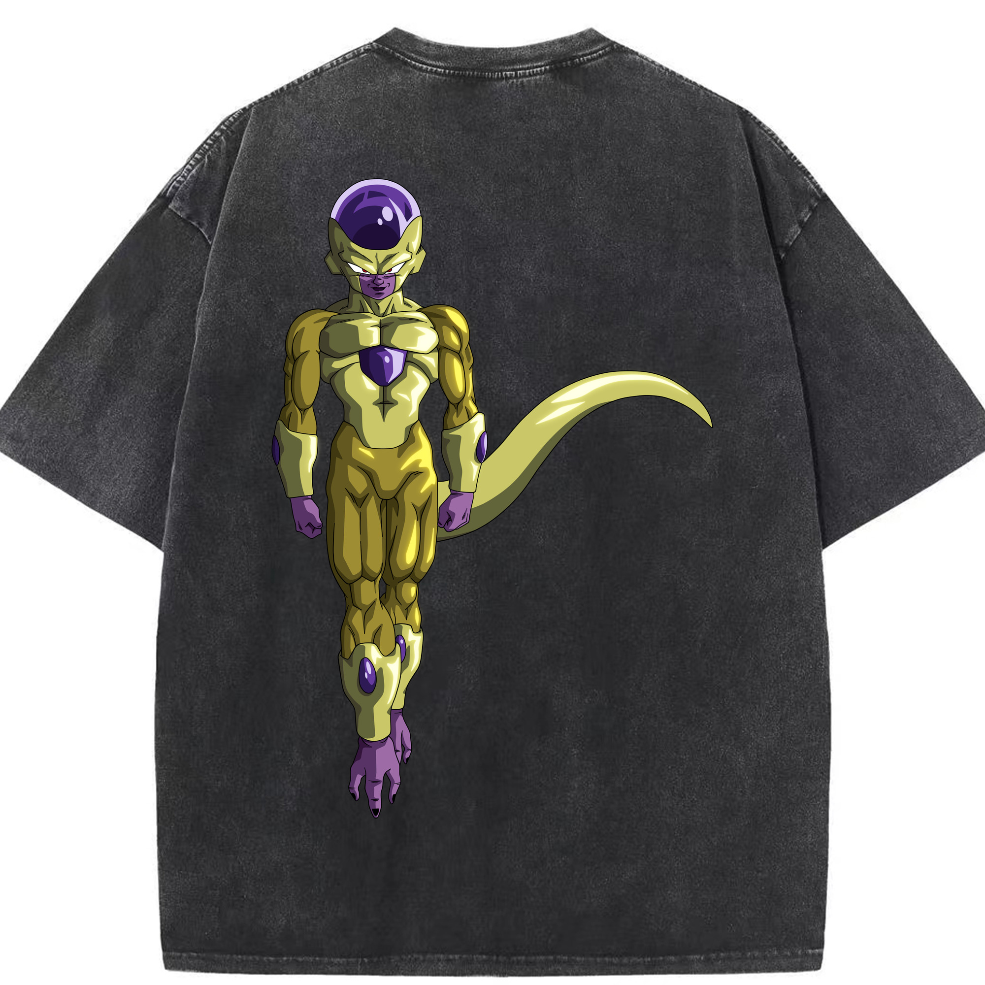 （画像用） ドラゴンボール フリーザ DRAGON BALL Frieza 綿100% ヴィンテージ風 半袖Tシャツ（背面プリント）