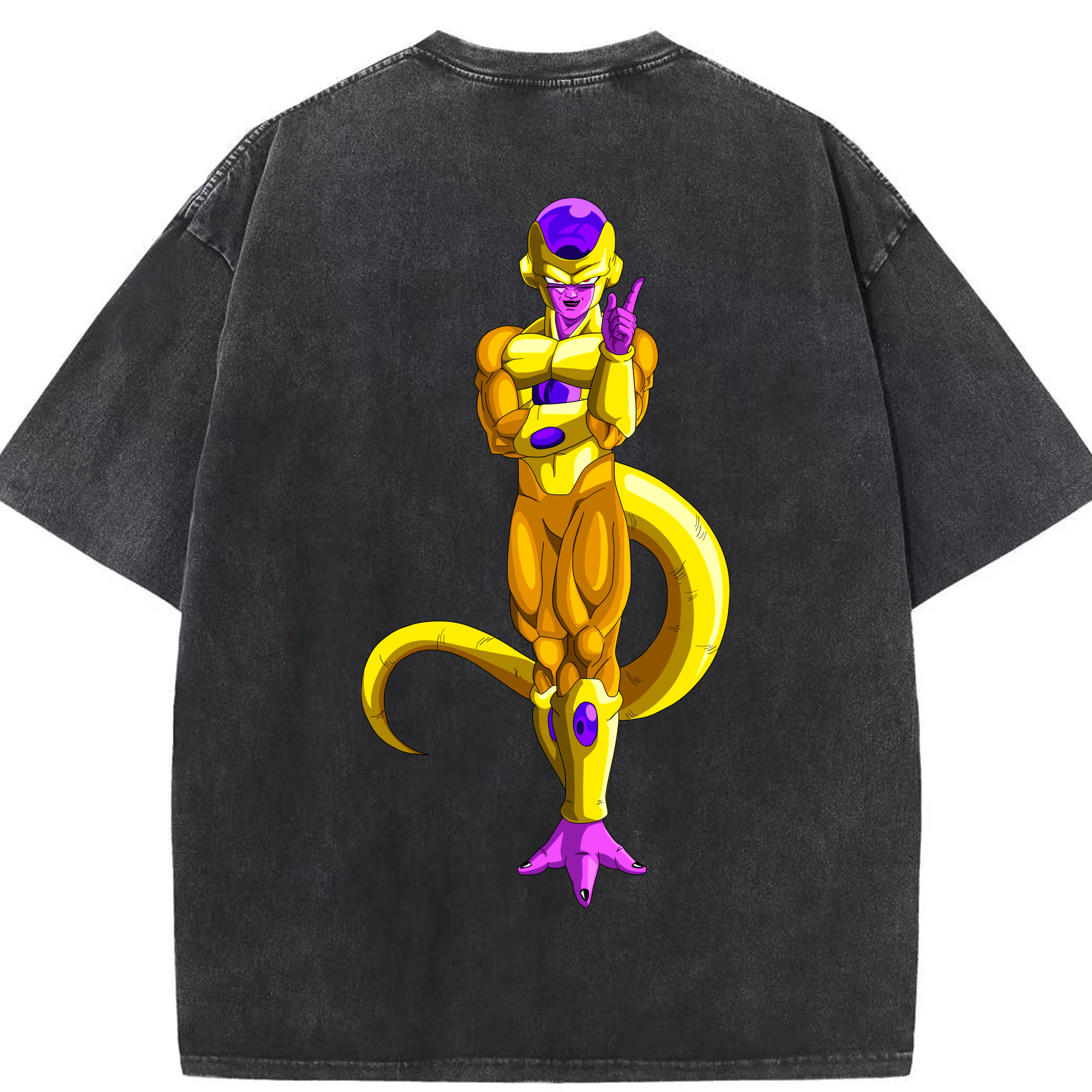 （画像用） ドラゴンボール フリーザ DRAGON BALL Frieza 綿100% ヴィンテージ風 半袖Tシャツ（背面プリント）