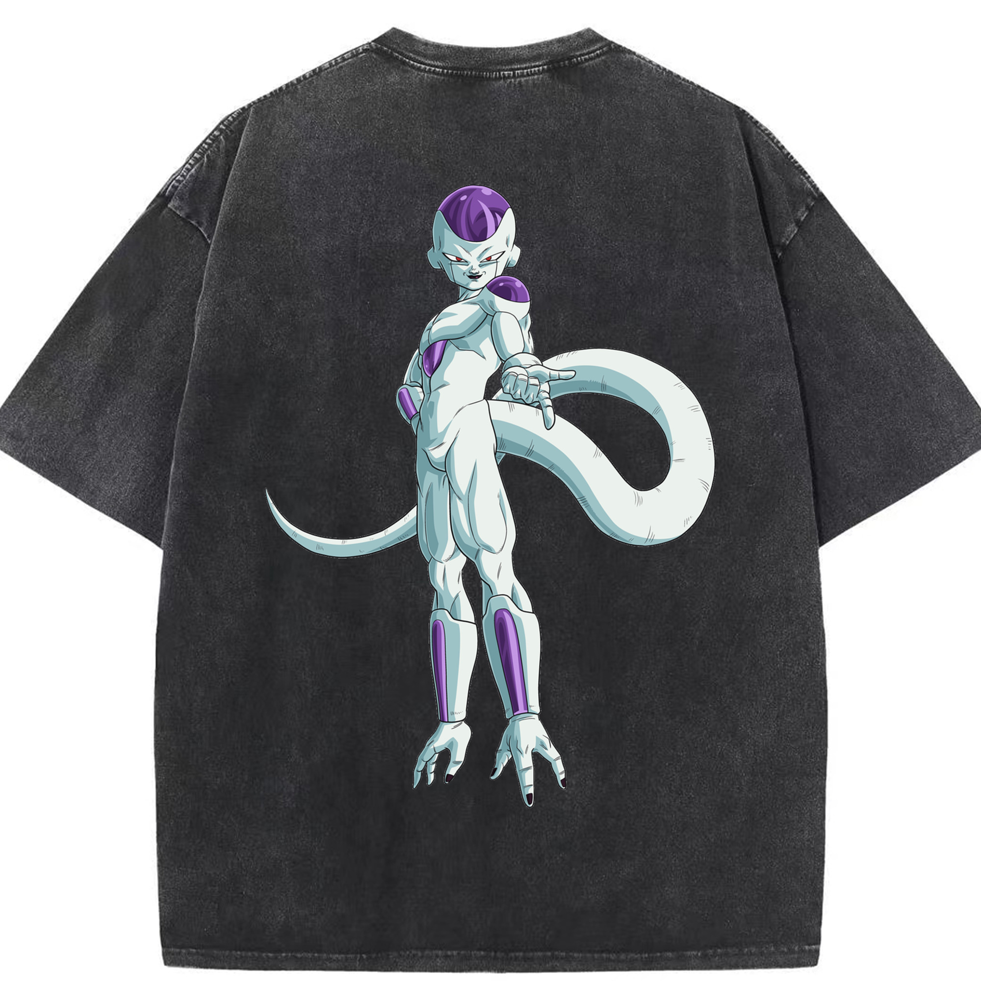 （画像用） ドラゴンボール フリーザ DRAGON BALL Frieza 綿100% ヴィンテージ風 半袖Tシャツ（背面プリント）