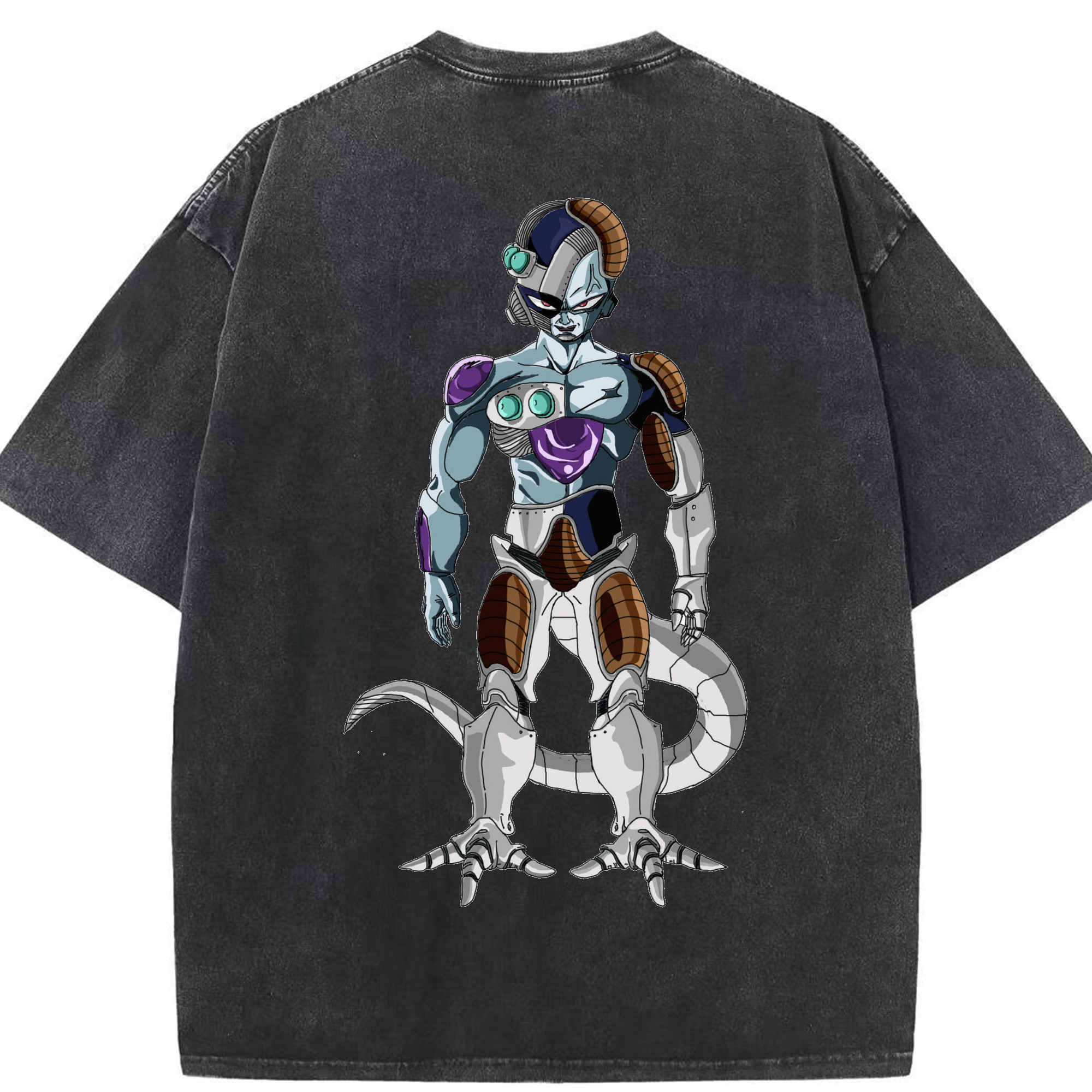 （画像用） ドラゴンボール クウラ DRAGON BALL Cooler Coora 綿100% ヴィンテージ風 半袖Tシャツ（背面プリント）
