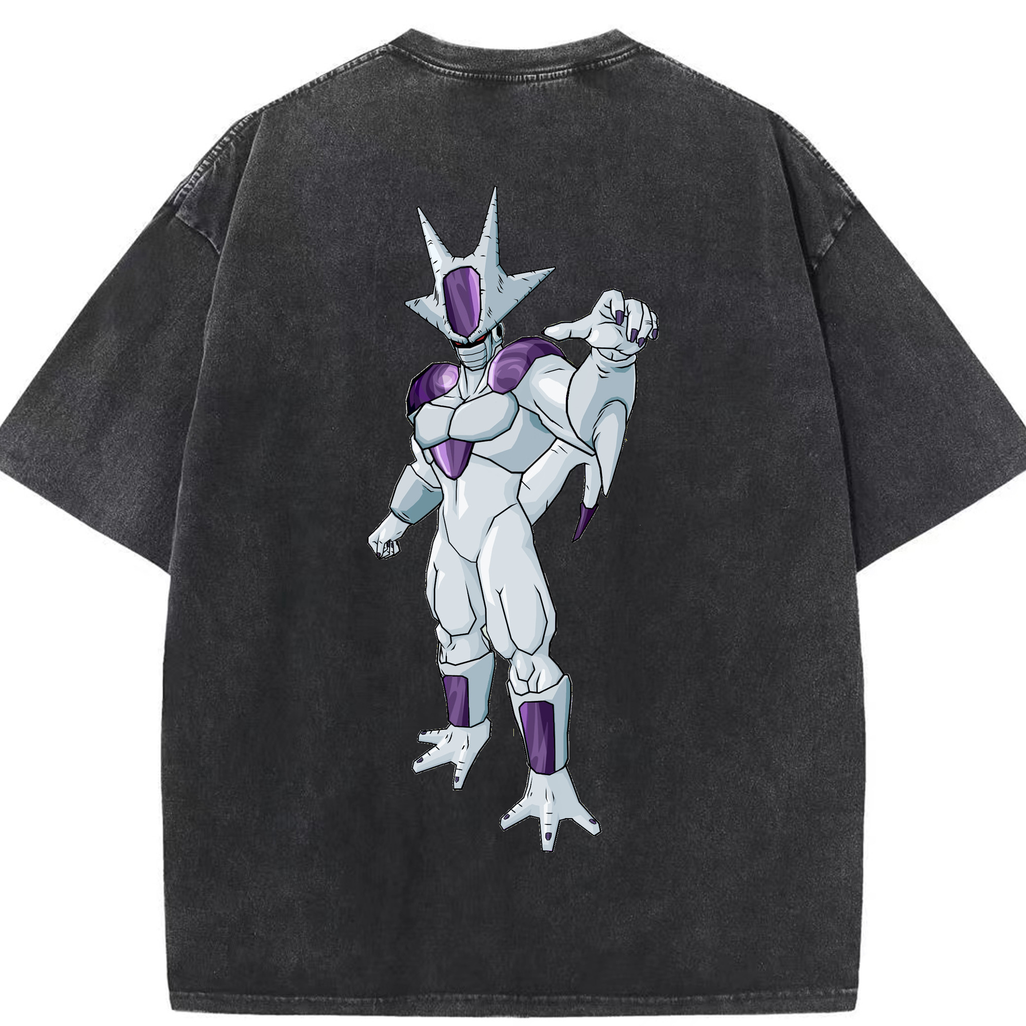 （画像用） ドラゴンボール クウラ DRAGON BALL Cooler Coora 綿100% ヴィンテージ風 半袖Tシャツ（背面プリント）