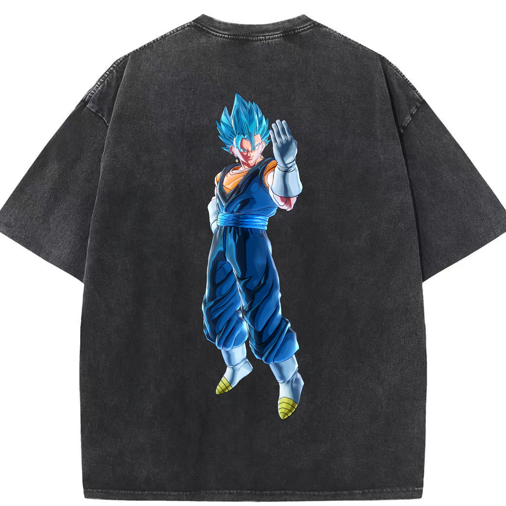 （画像用） ドラゴンボール ベジット DRAGON BALL Vegetto 綿100% ヴィンテージ風 半袖Tシャツ（背面プリント）