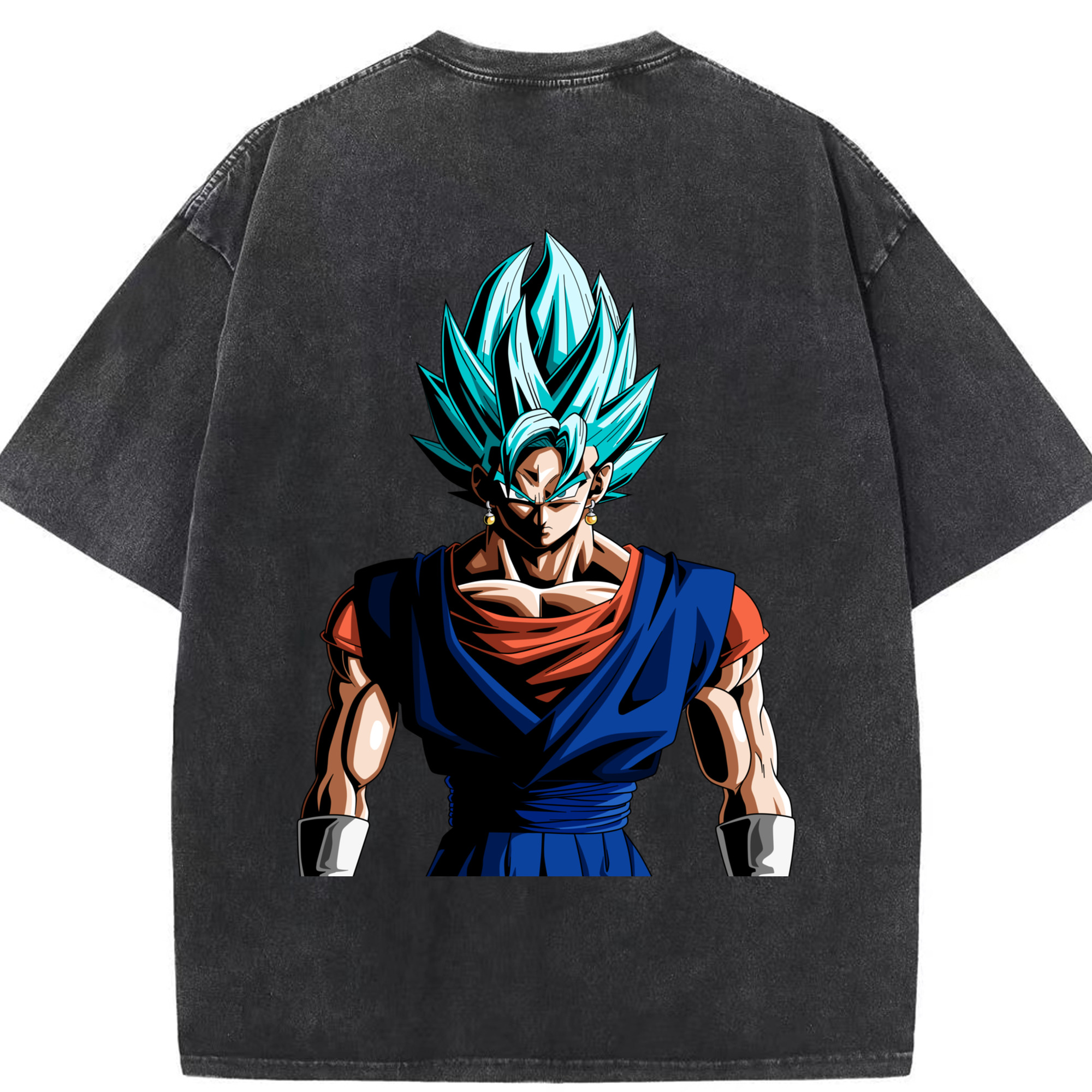 （画像用） ドラゴンボール ベジット DRAGON BALL Vegetto 綿100% ヴィンテージ風 半袖Tシャツ（背面プリント）