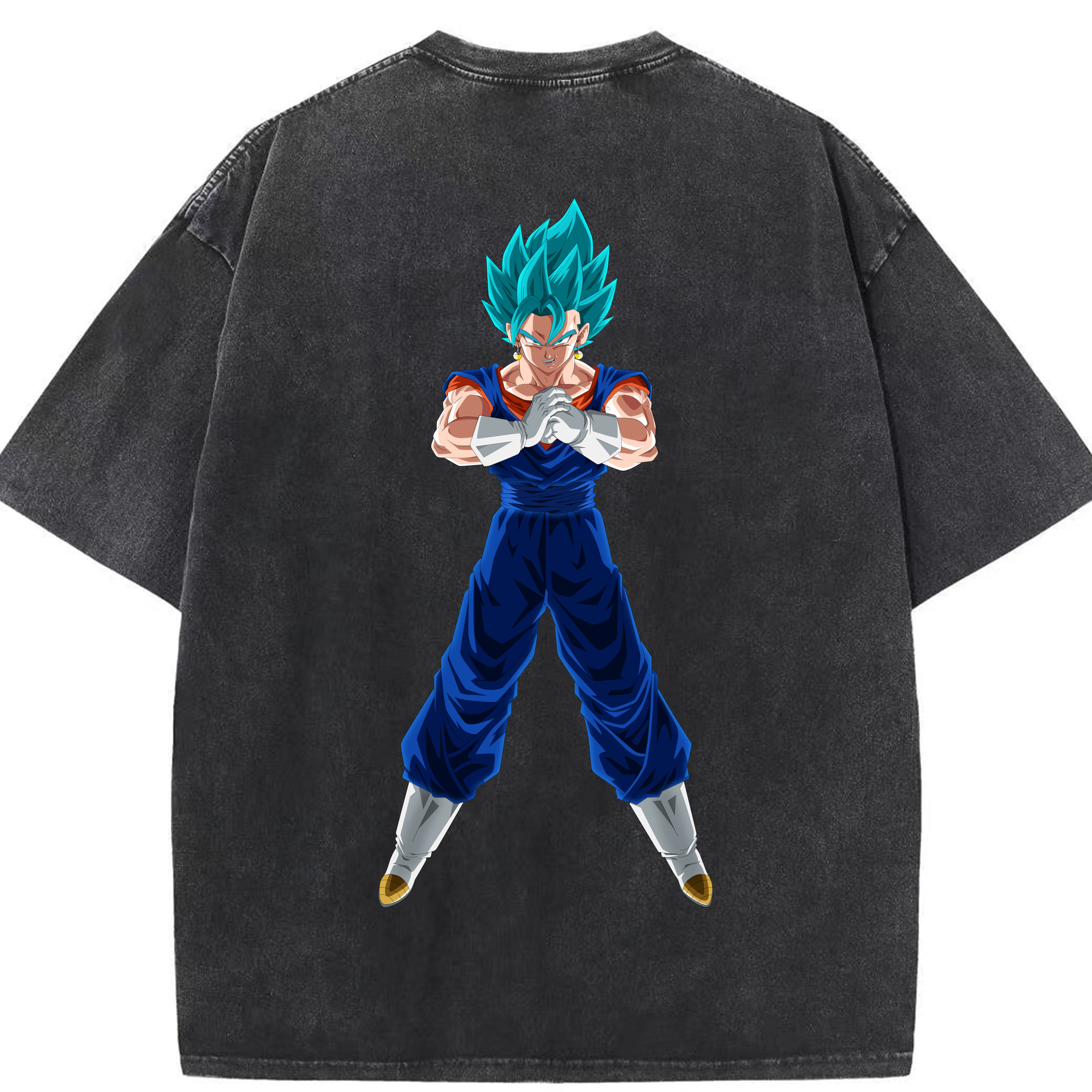 （画像用） ドラゴンボール ベジット DRAGON BALL Vegetto 綿100% ヴィンテージ風 半袖Tシャツ（背面プリント）