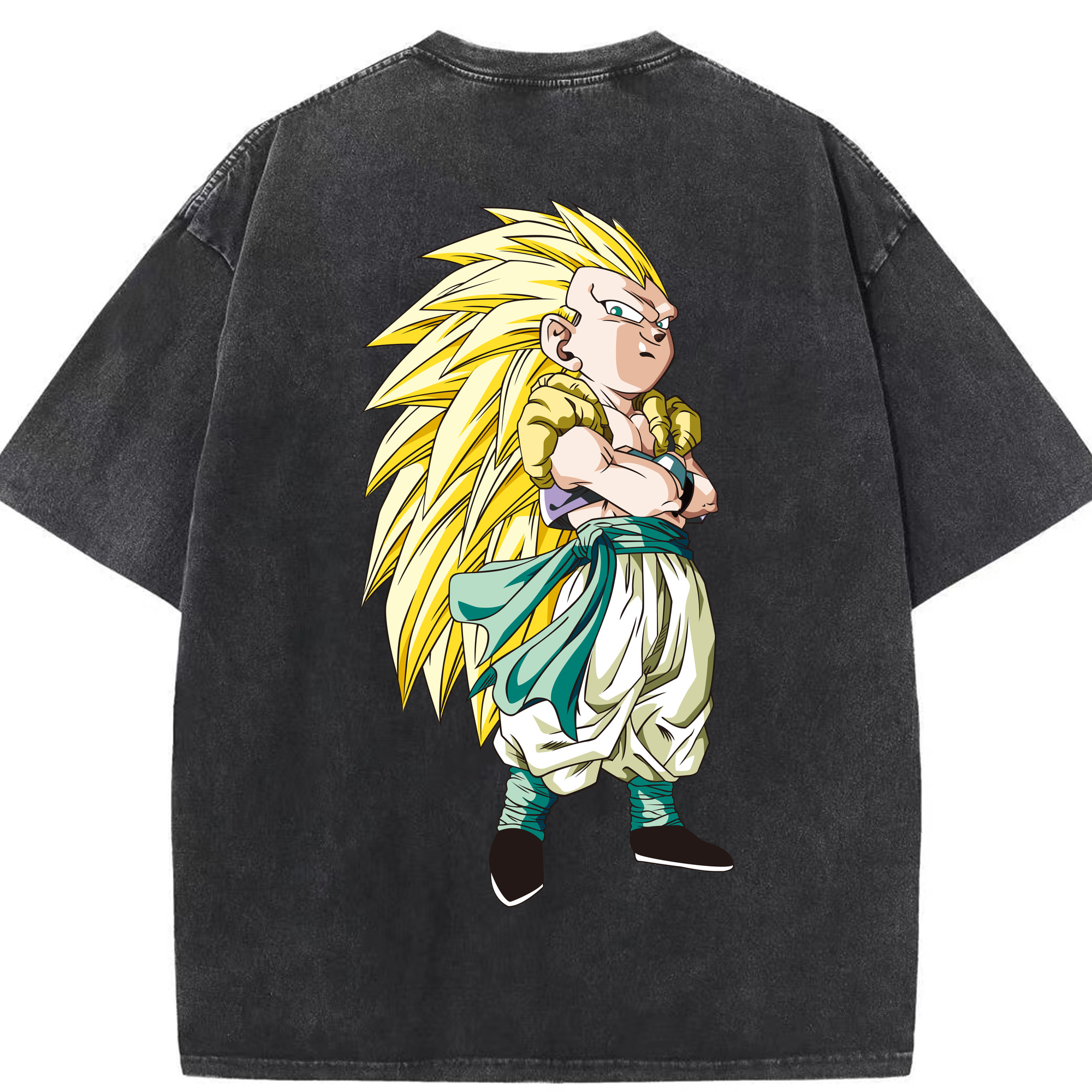 （画像用） ドラゴンボール ベジット DRAGON BALL Vegetto 綿100% ヴィンテージ風 半袖Tシャツ（背面プリント）