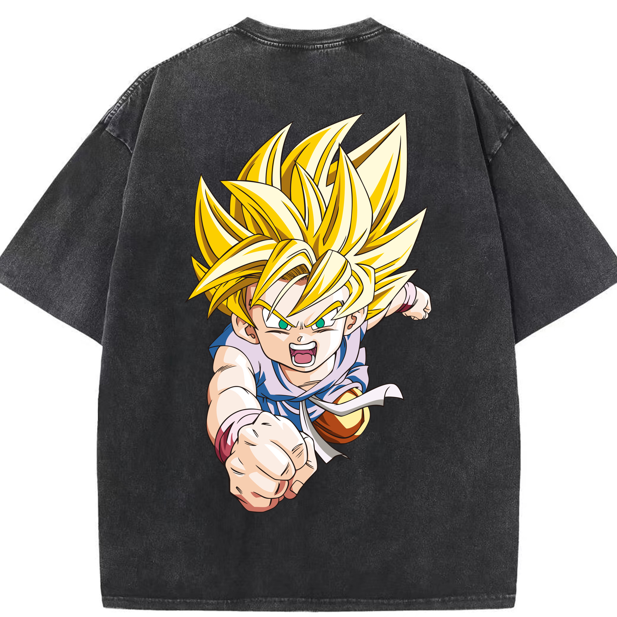 （画像用） ドラゴンボール ベジット DRAGON BALL Vegetto 綿100% ヴィンテージ風 半袖Tシャツ（背面プリント）