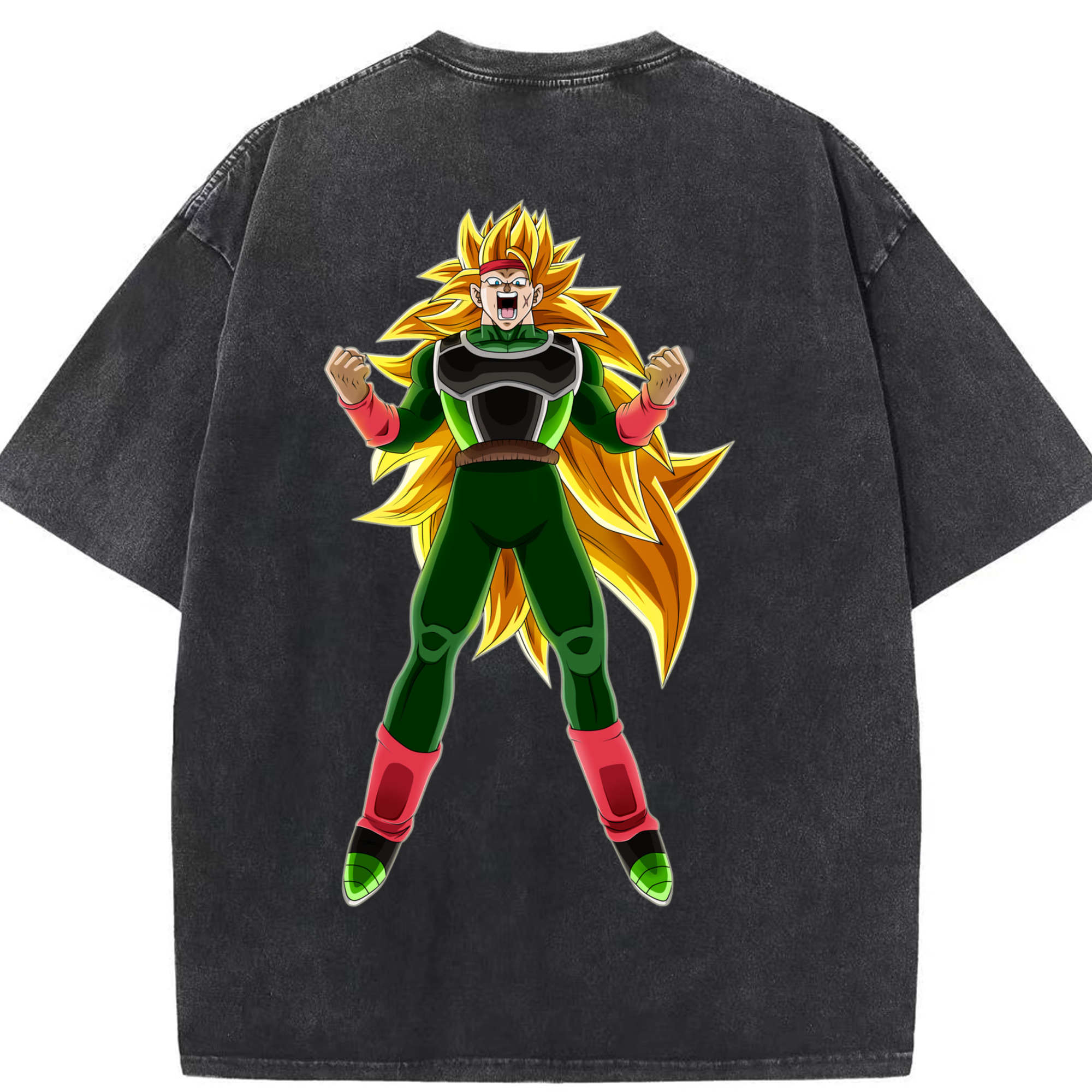 （画像用） ドラゴンボール ブロリー DRAGON BALL Broli 綿100% ヴィンテージ風 半袖Tシャツ（背面プリント）
