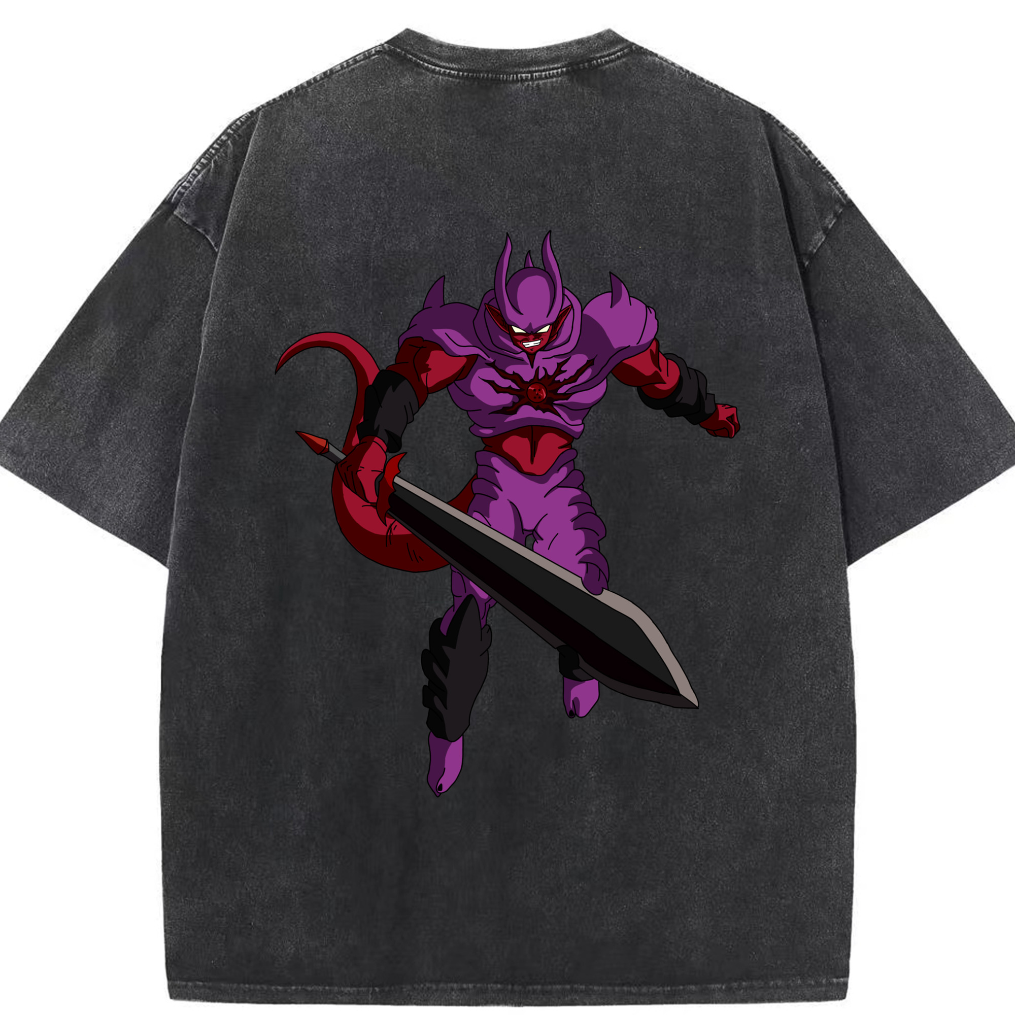 （画像用） ドラゴンボール ジャネンバ DRAGON BALL Janemba 綿100% ヴィンテージ風 半袖Tシャツ（背面プリント）