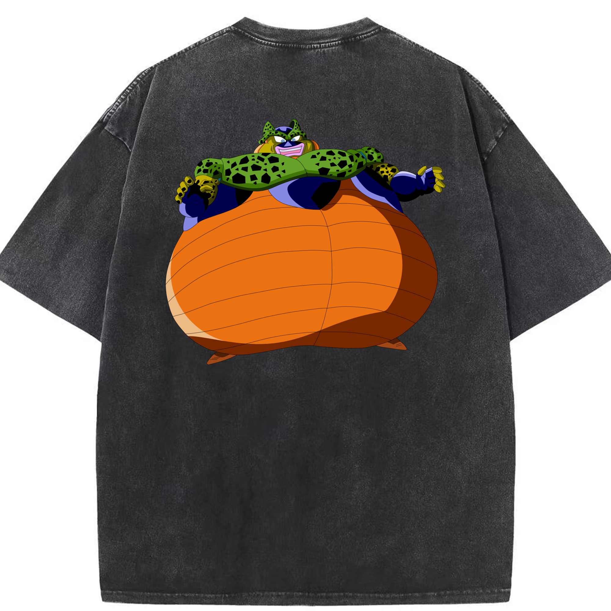 （画像用） ドラゴンボール セル DRAGON BALL Cell 綿100% ヴィンテージ風 半袖Tシャツ（背面プリント）