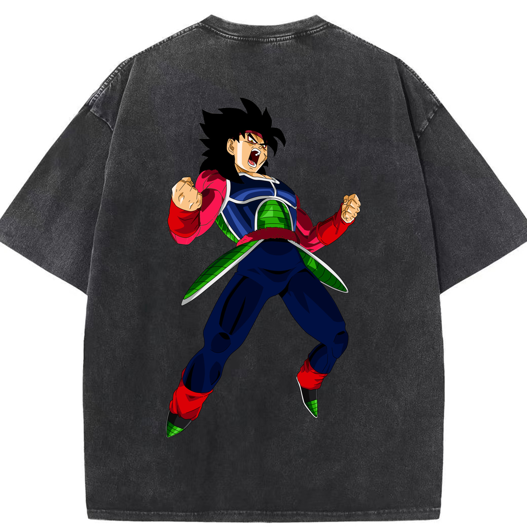 （画像用） ドラゴンボール バーダック DRAGON BALL Burdock 綿100% ヴィンテージ風 半袖Tシャツ（背面プリント）