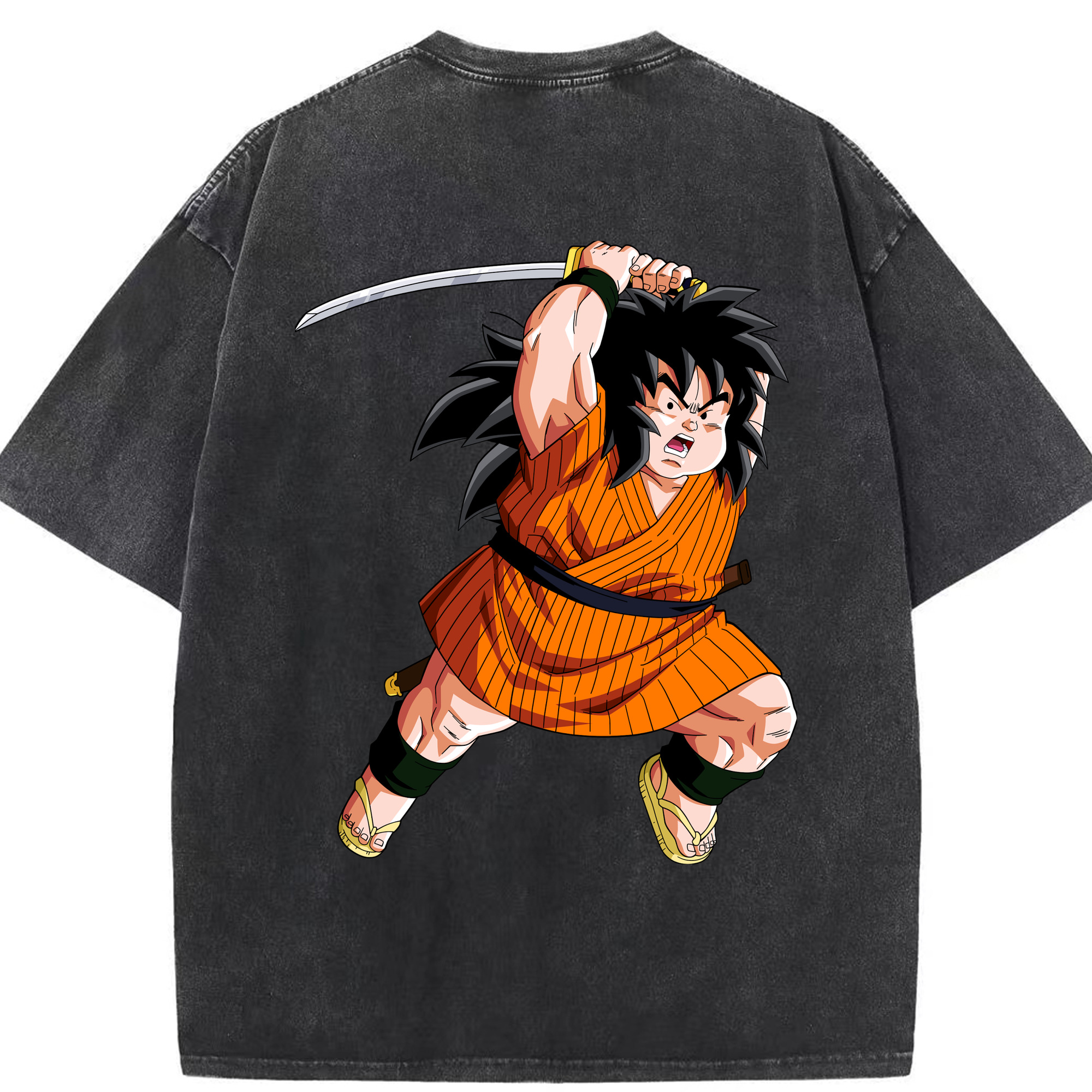（画像用） ドラゴンボール やじろべえ DRAGON BALL Yajirobe 綿100% ヴィンテージ風 半袖Tシャツ（背面プリント）