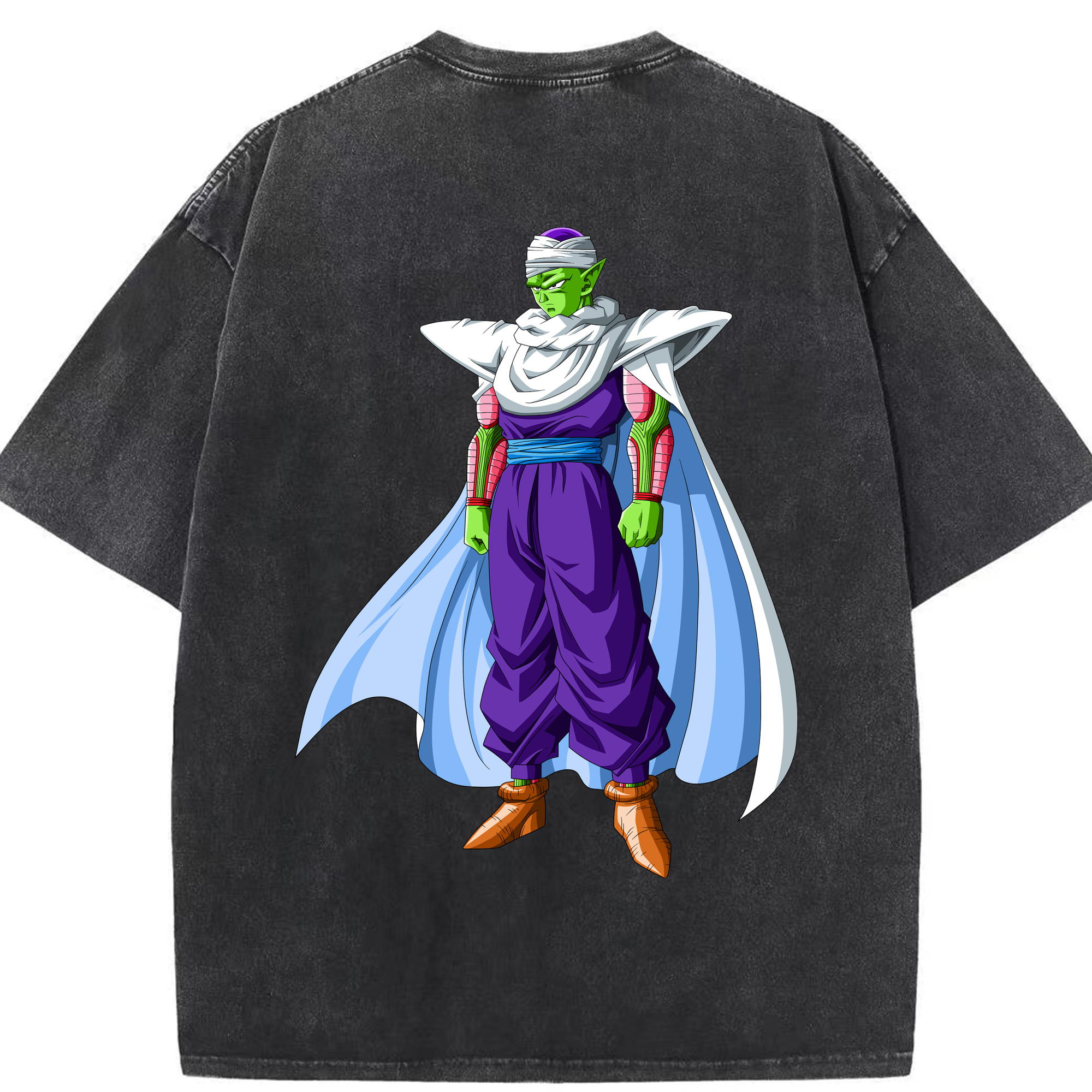 （画像用） ドラゴンボール ピッコロ DRAGON BALL Piccolo 綿100% ヴィンテージ風 半袖Tシャツ（背面プリント）