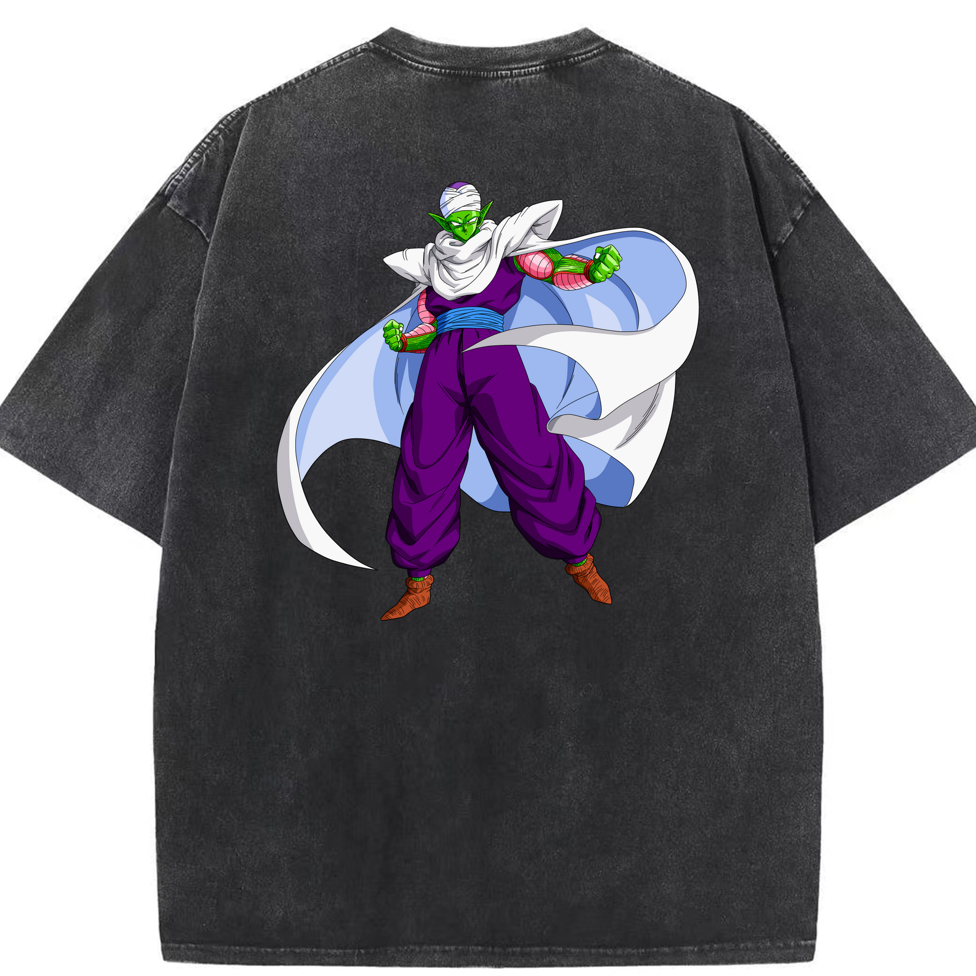 （画像用） ドラゴンボール ピッコロ DRAGON BALL Piccolo 綿100% ヴィンテージ風 半袖Tシャツ（背面プリント）