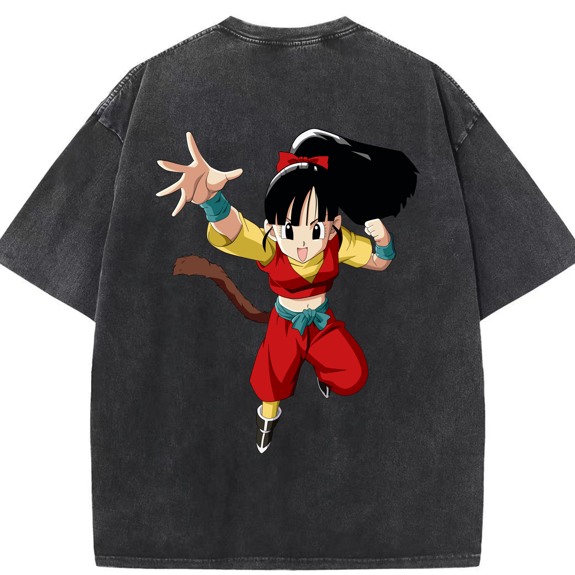 （画像用） ドラゴンボール パン DRAGON BALL Pan 綿100% ヴィンテージ風 半袖Tシャツ（背面プリント）